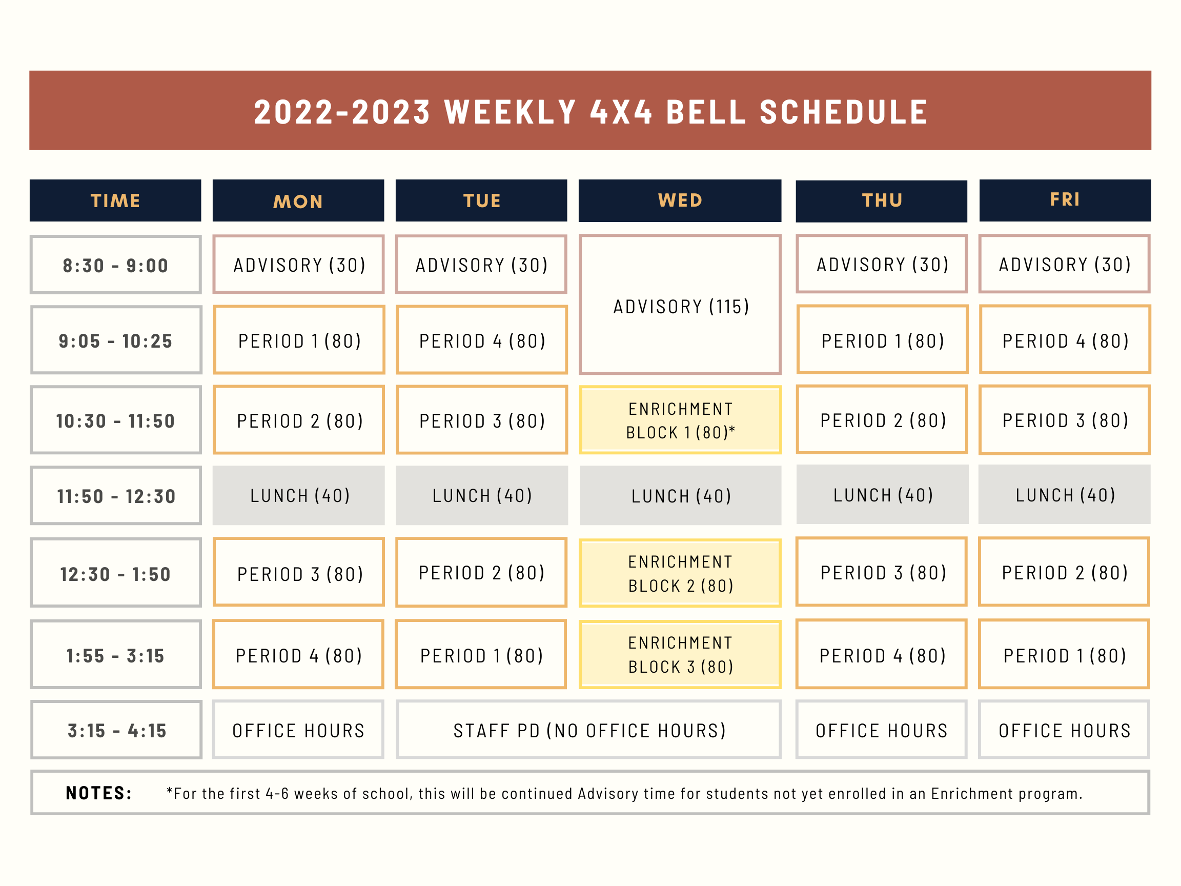 Calendar & Schedule ARISE High School
