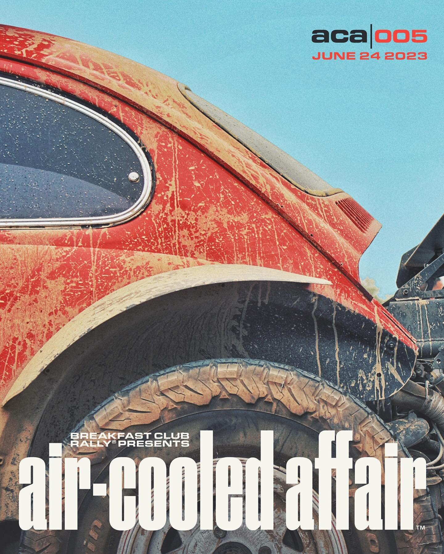 Porsches, but not just Porsches. Air-Cooled Affair returns Saturday, June 24th, 2023 for round 005.

ACA | 005 is a special limited-capacity event focused exclusively on vehicles powered by air-cooled engines from Porsche and other manufacturers (VW,
