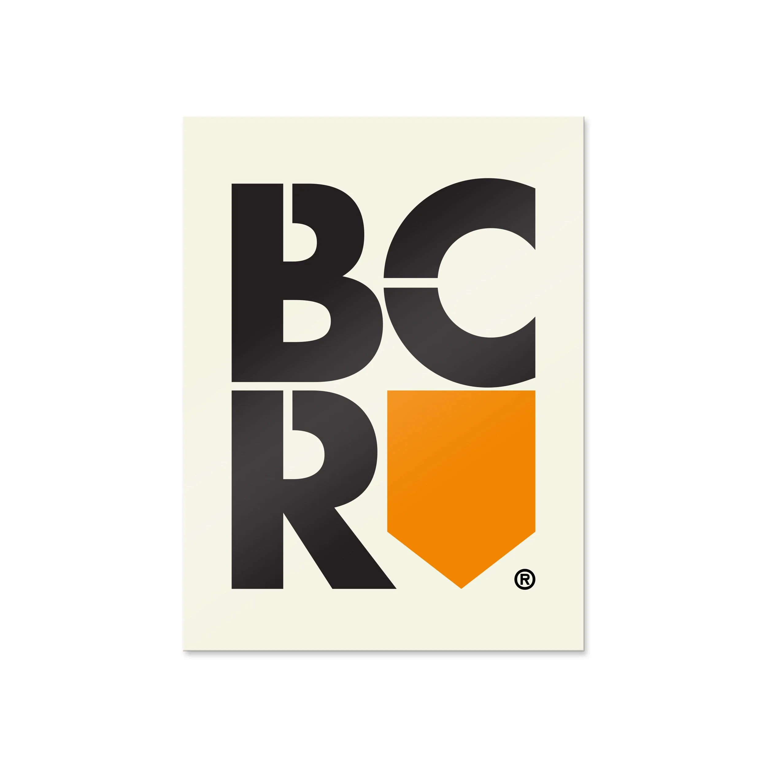 BCR stencil logo ultra-matte decal