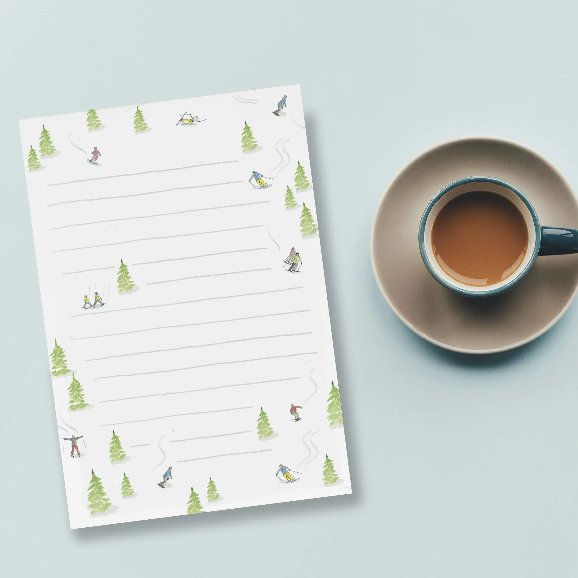 Skiier/Snowboarder Notepad