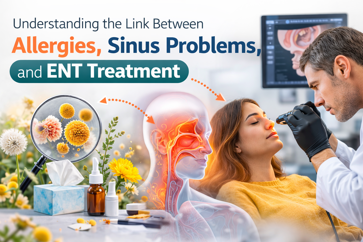 Understanding the Link Between Allergies, Sinus Problems, and ENT Treatment