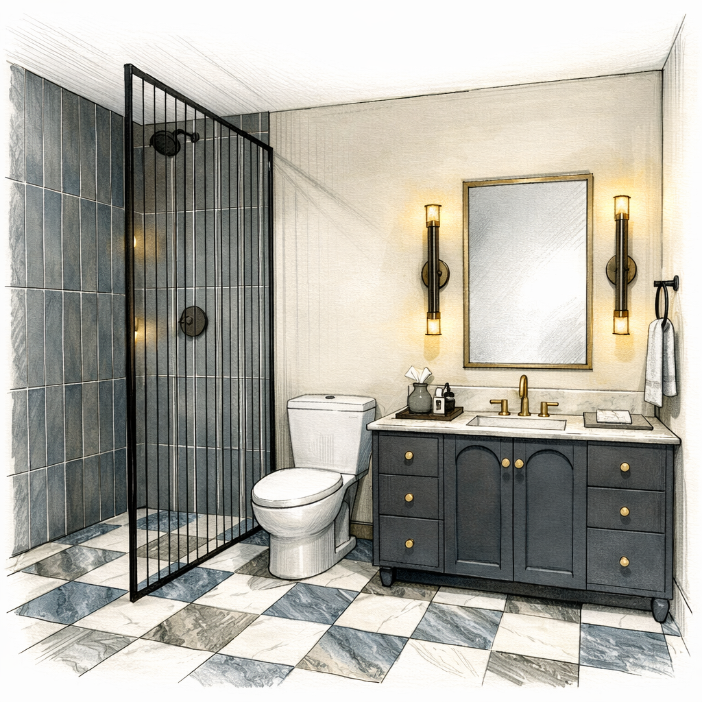 Modern bathroom with dark accents.png