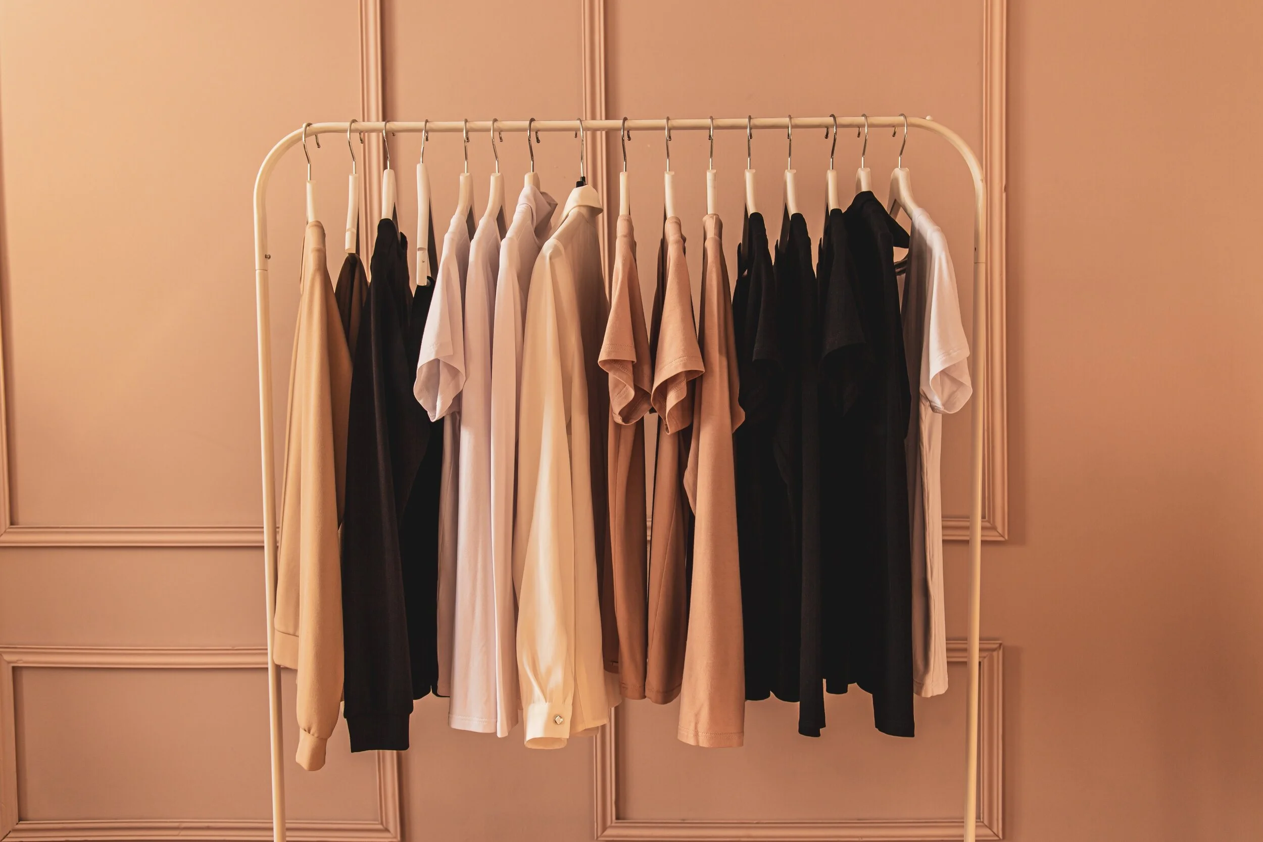Sustainable Clothing on Clothing Rack