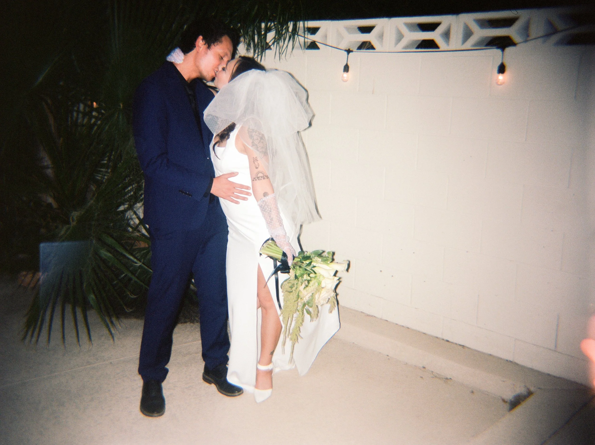 Bride and Groom kissing on their big day