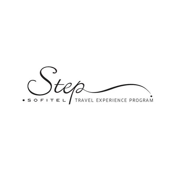 Logo for 'Step' SOFITEL Travel Experience Program, with elegant script and modern font.