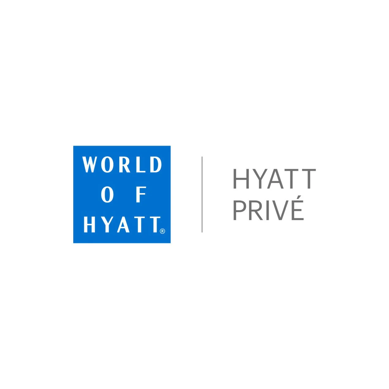 Logo of World of Hyatt Prive with text indicating 'HYATT PRIVÉ' next to it.