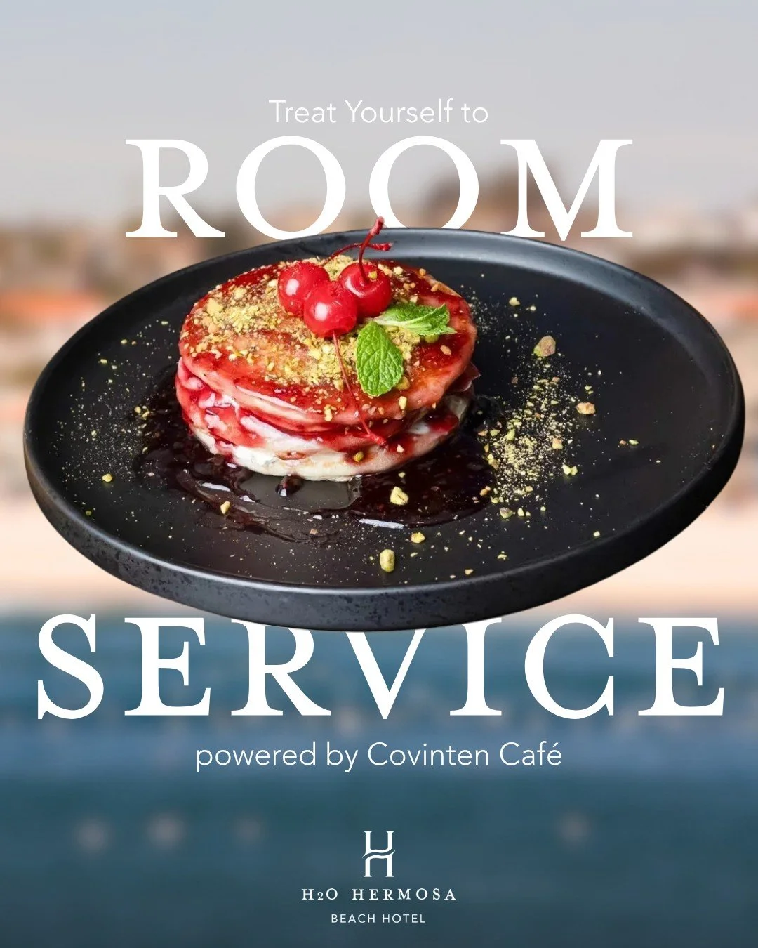 Your morning plans: ricotta pancakes, Belgian waffles, coffee prepared exactly as you like it, and a little more time in bed. ☕️

Room service has arrived at H2O Hermosa Beach Hotel, powered by local restaurant @covintencafe. From warm breakfast croi