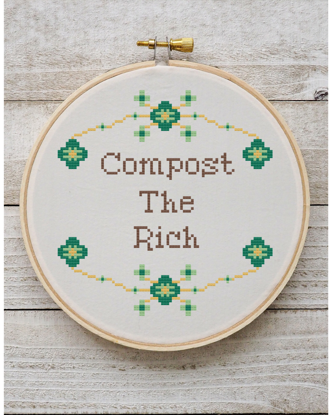 Compost the Rich Cross Stitch Pattern