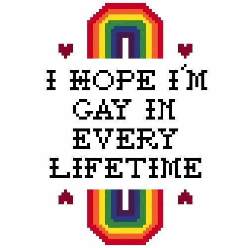 Gay in Every Lifetime Cross Stitch Pattern