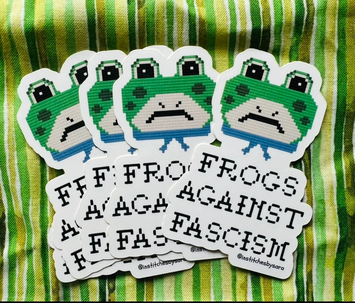 Frogs Against Fascism Sticker