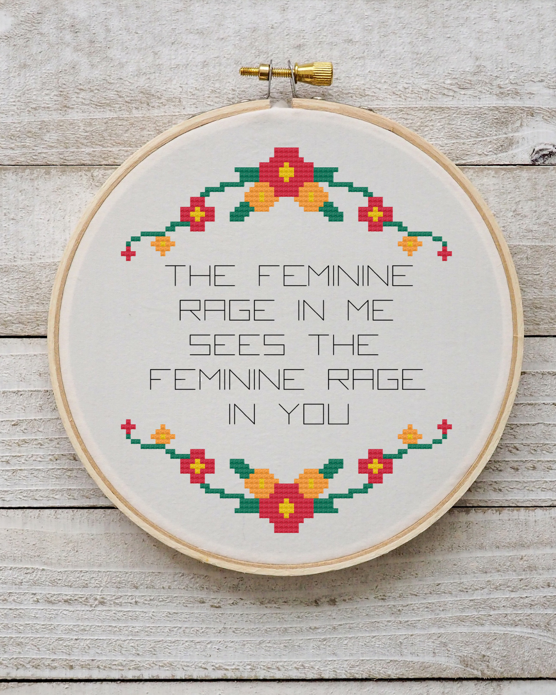 Feminine Rage Cross Stitch Pattern