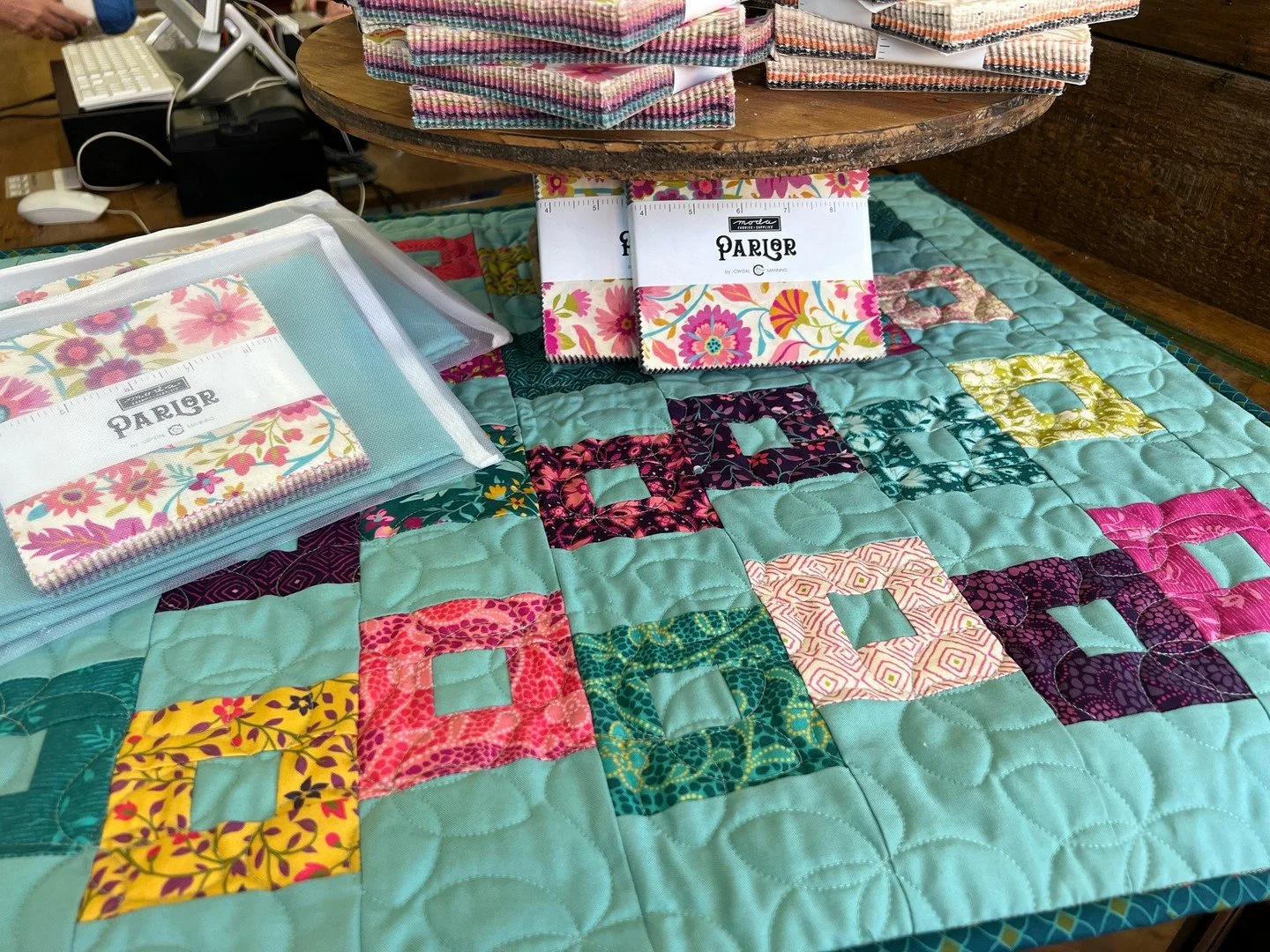 A new monthly quilt kit is here! 
Simply Charming Quilt Kit -- Chain Gang -- October 2025

This is the second quilt in our monthly Simply Charming quilt kit collection. This is a quick, beginner-friendly quilt that is perfect for a wall, table, or do