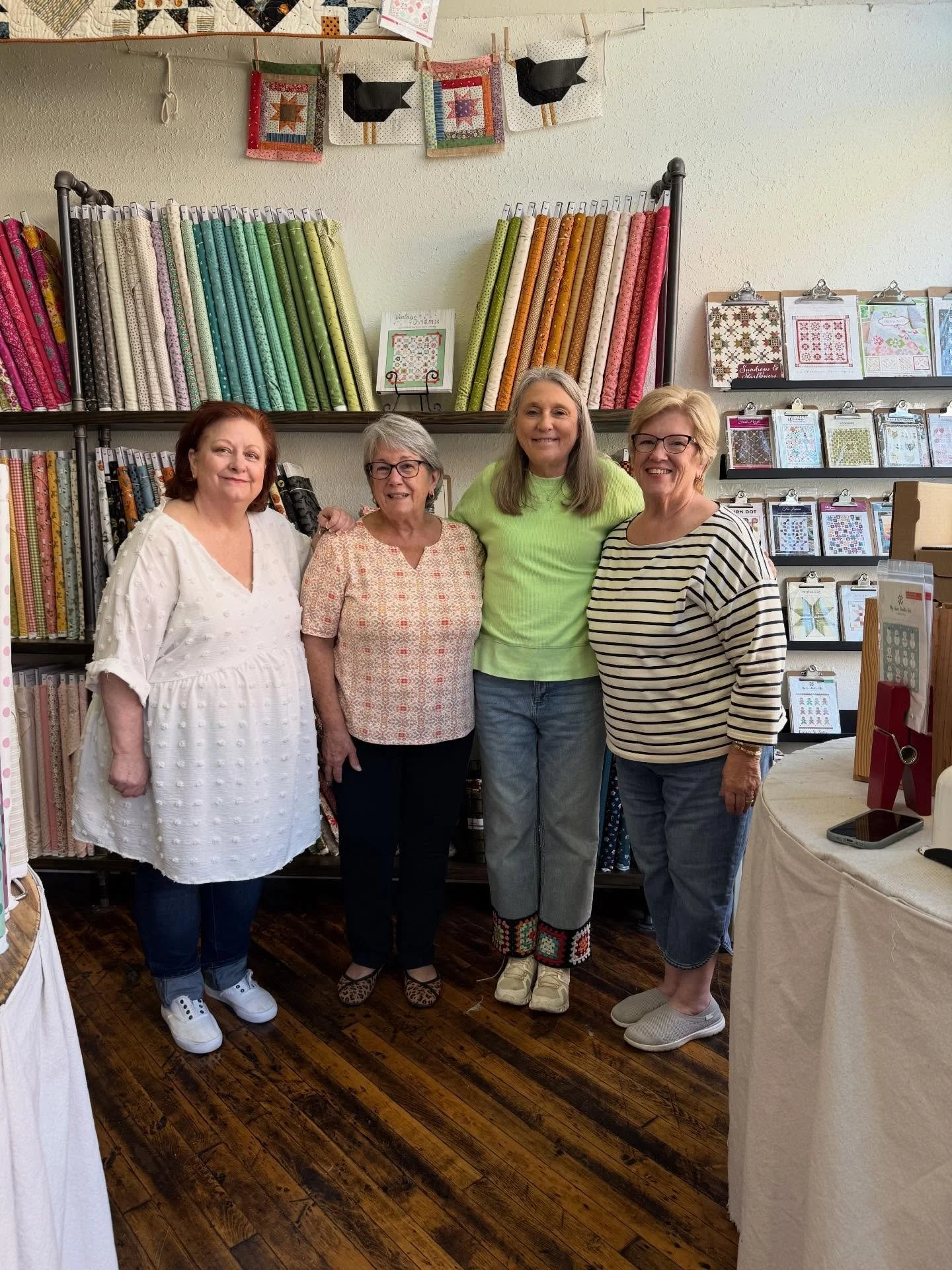 Thanks to Carla, Robin and friends with Texas Sit and Stitch on Facebook for joining us in October to do some hand stitching together. Members are from all over Texas! If you love hand stitching, go join their group on Facebook! We are excited to hav