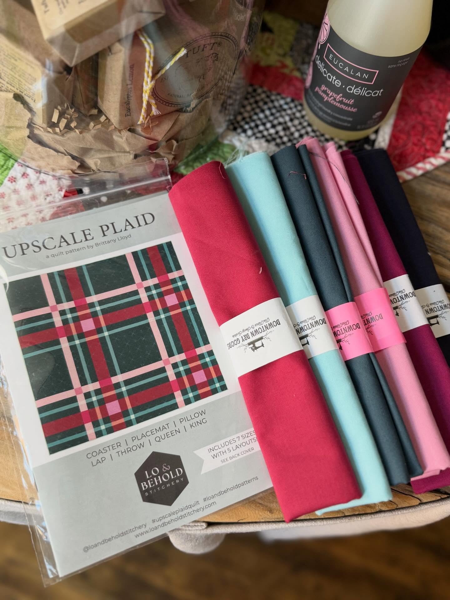 Need a last minute gift for a quilter? Make a pattern + fat quarters bundle!! 

#happyholidays #upscaleplaidquilt #downtowndrygoods 

Our regular shop hours:
Monday-Thursday: 9:30am-8pm
Friday-Saturday: 9:30am-4pm
Sunday: Noon-4pm
Online: 24/7