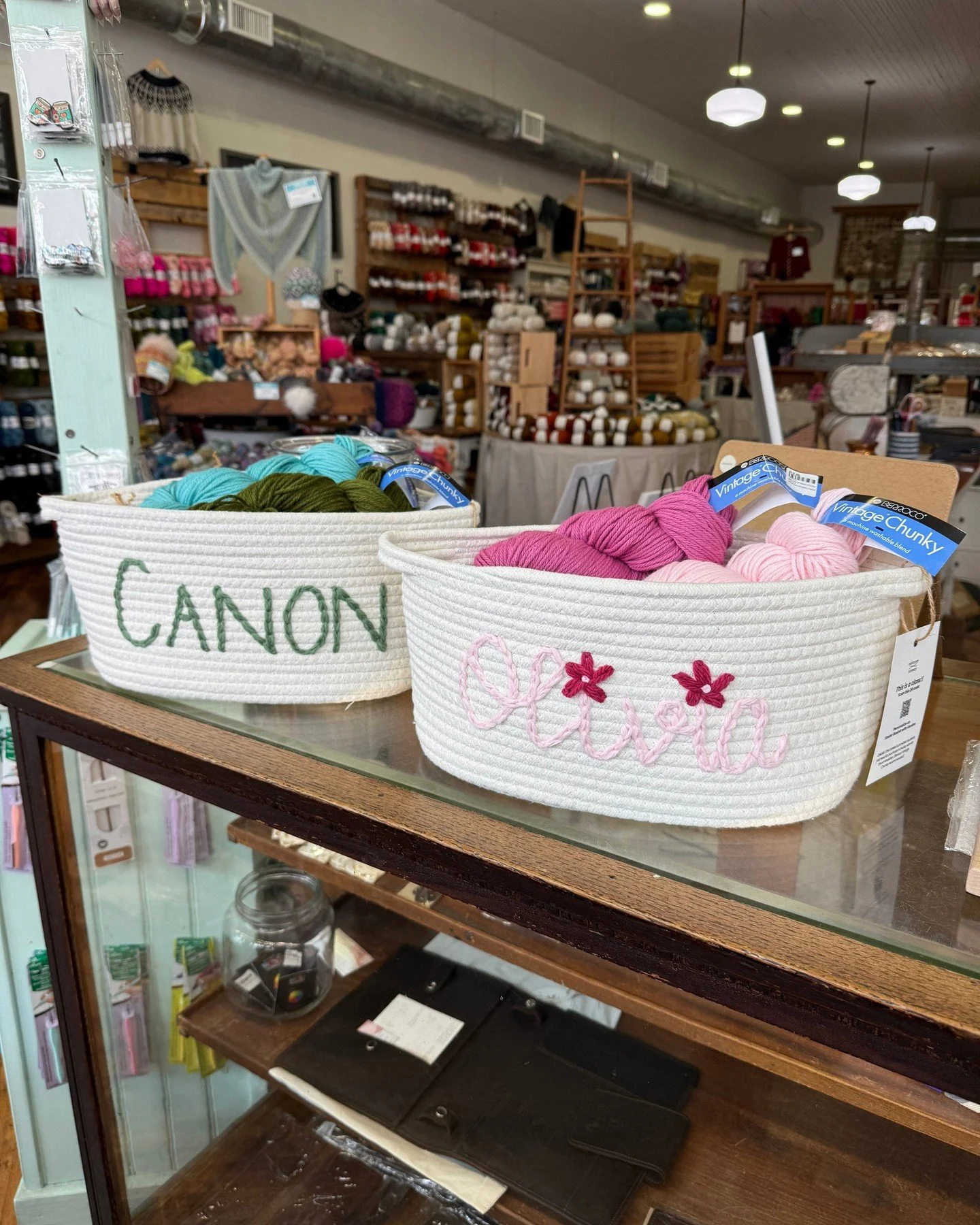 Come learn how to embellish an adorable Easter Basket using some basic hand embroidery stitches using chunky yarn - on Saturday, March 14, from noon to 3pm. Kendra will provide the basket, so all you need to do is buy your yarn color(s) of choice her