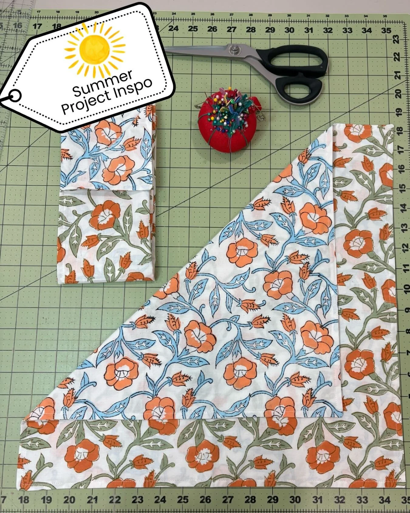 HAPPY JULY 1st! 

We will be sprinkling in some of our favorite summer inspired projects this month... follow along and let us know what summer projects you are working on! 

Summer Project Inspo ✨✨

Kelly made gorgeous reversible napkins from the @f