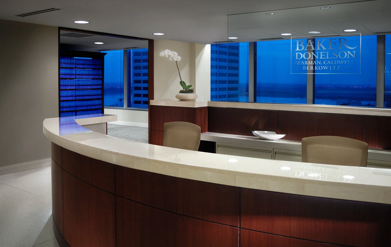 Baker Donelson law firm reception desk