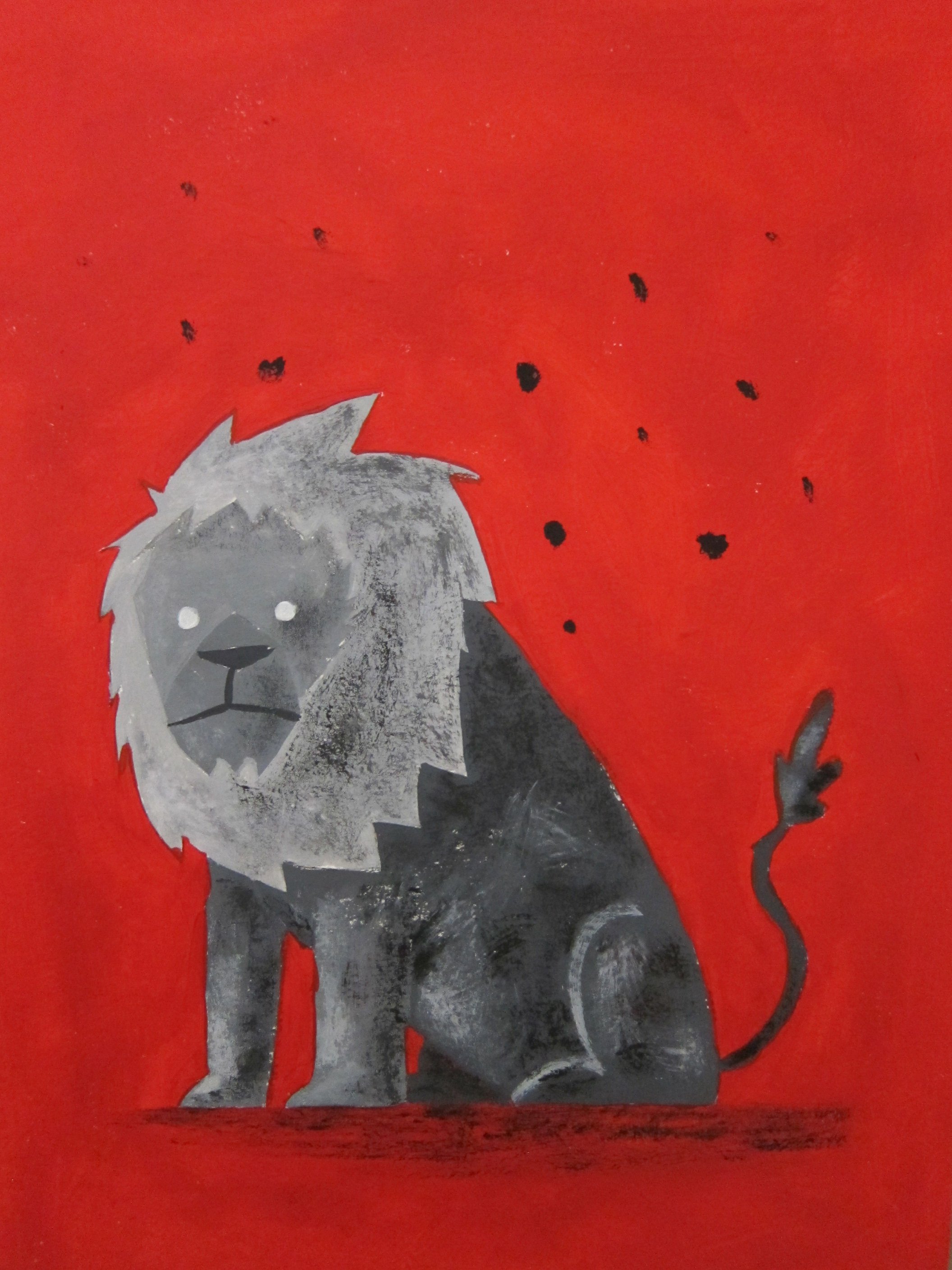 “Gentle King” – Acrylic on Paper - 9" X 12"