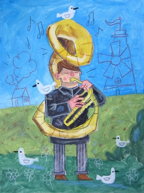 “A Song For The Field” – Acrylic on Canvas - 9" X 12"