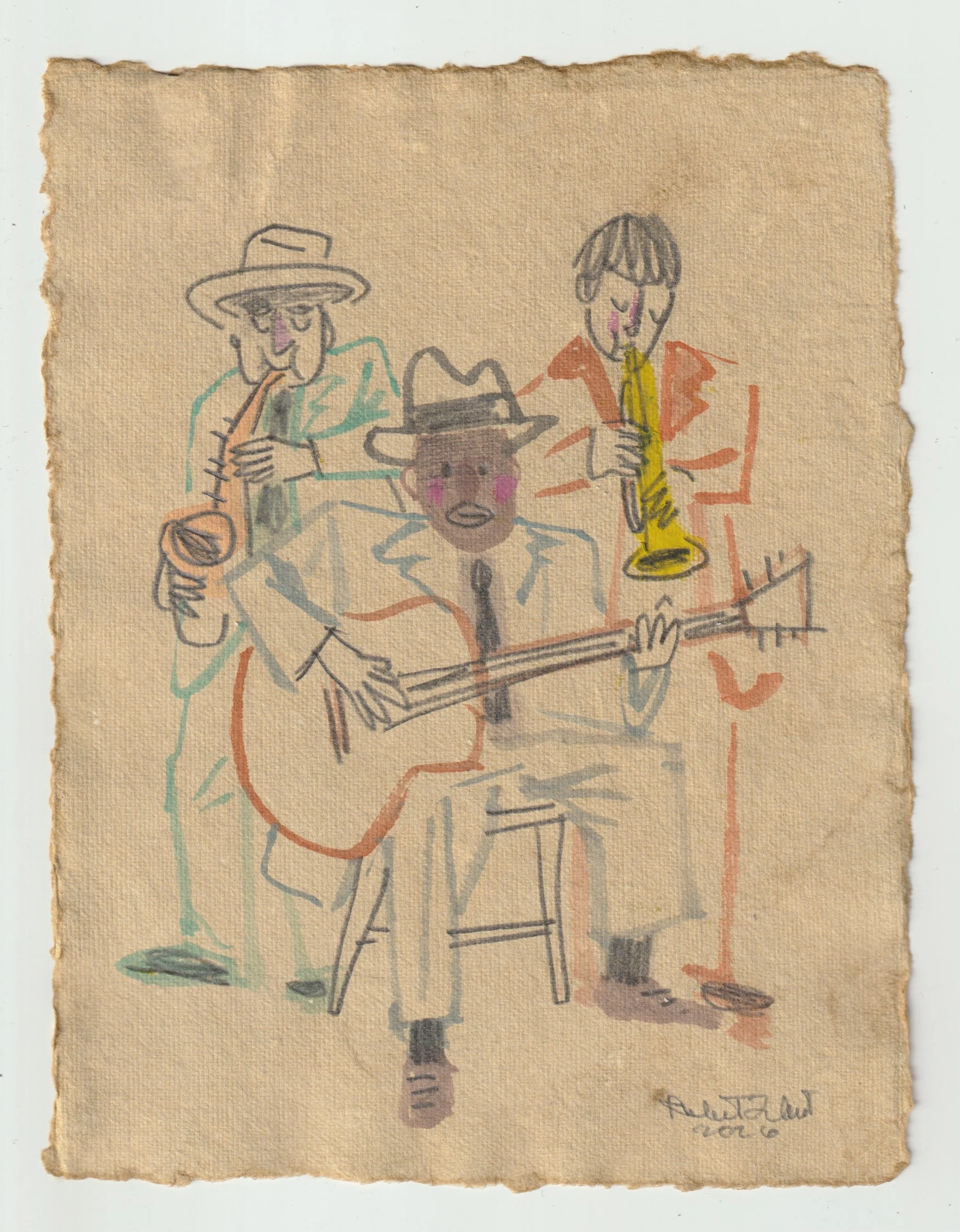 Jazz Trio Original Watercolor