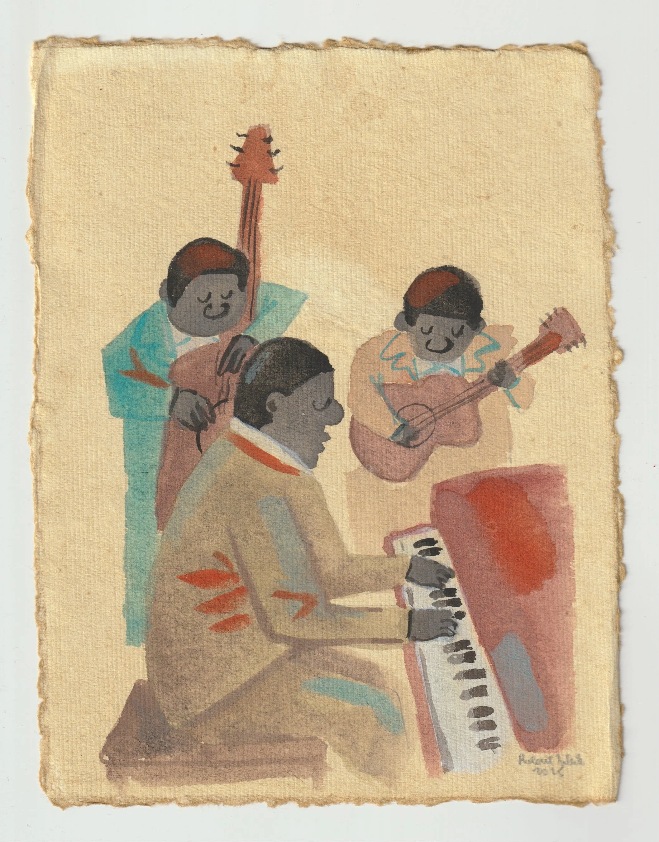 “Last Set Of The Night” – Watercolor on Paper Illustration - 6" X 8"