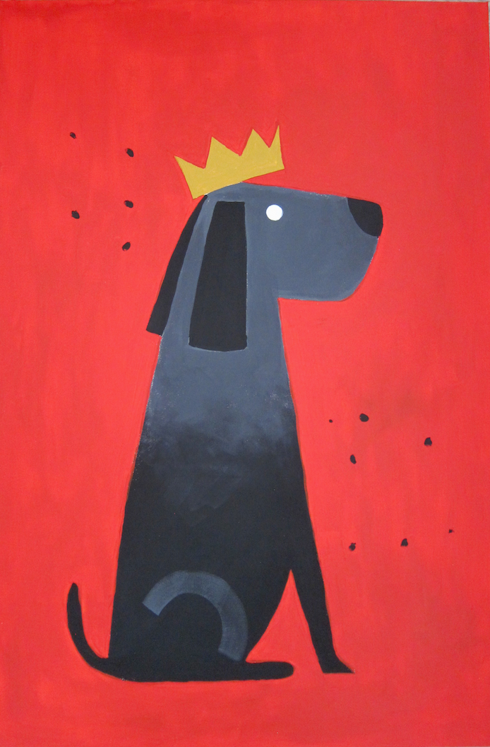 “King Of Mutts” – Acrylic on Canvas - 24" X 36"