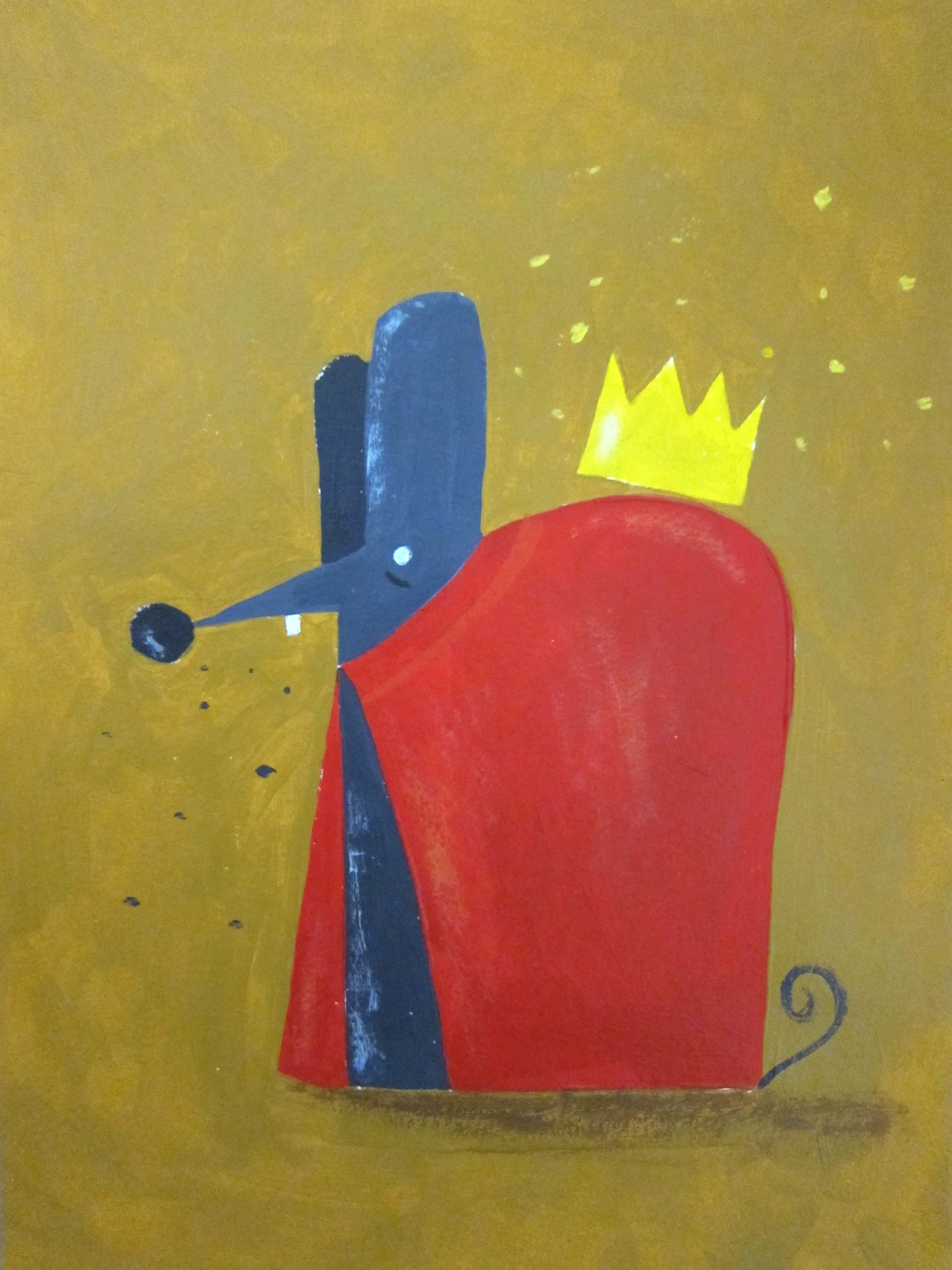 “Royal Nibbler” – Acrylic on Paper - 9" X 12"