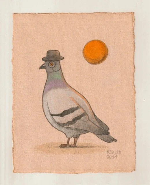 “Urban Dandy” – Watercolor & Graphite on Paper Illustration-6" X 8"