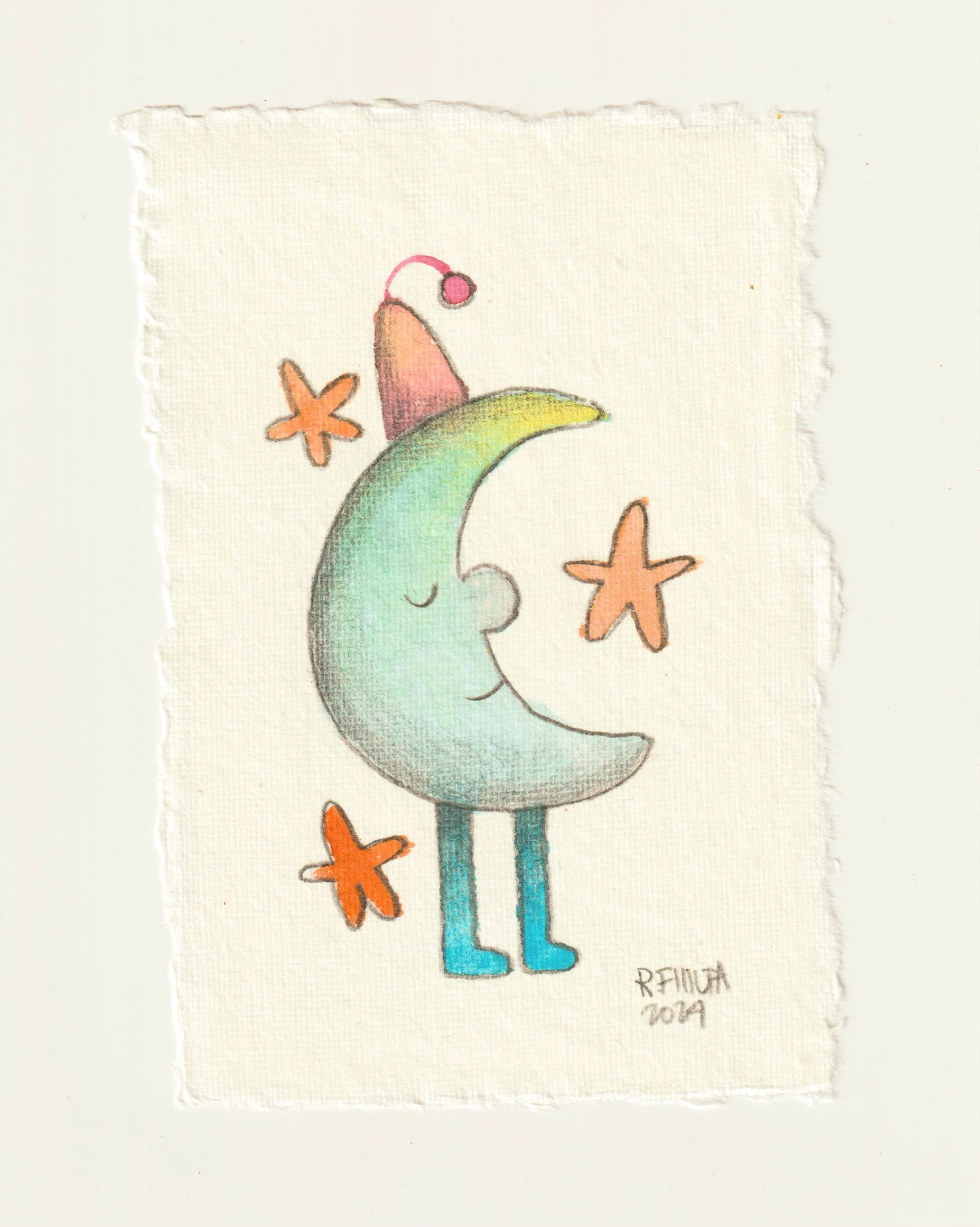 “Dream Walker” – Watercolor & Graphite on Paper Illustration-4" X 6"