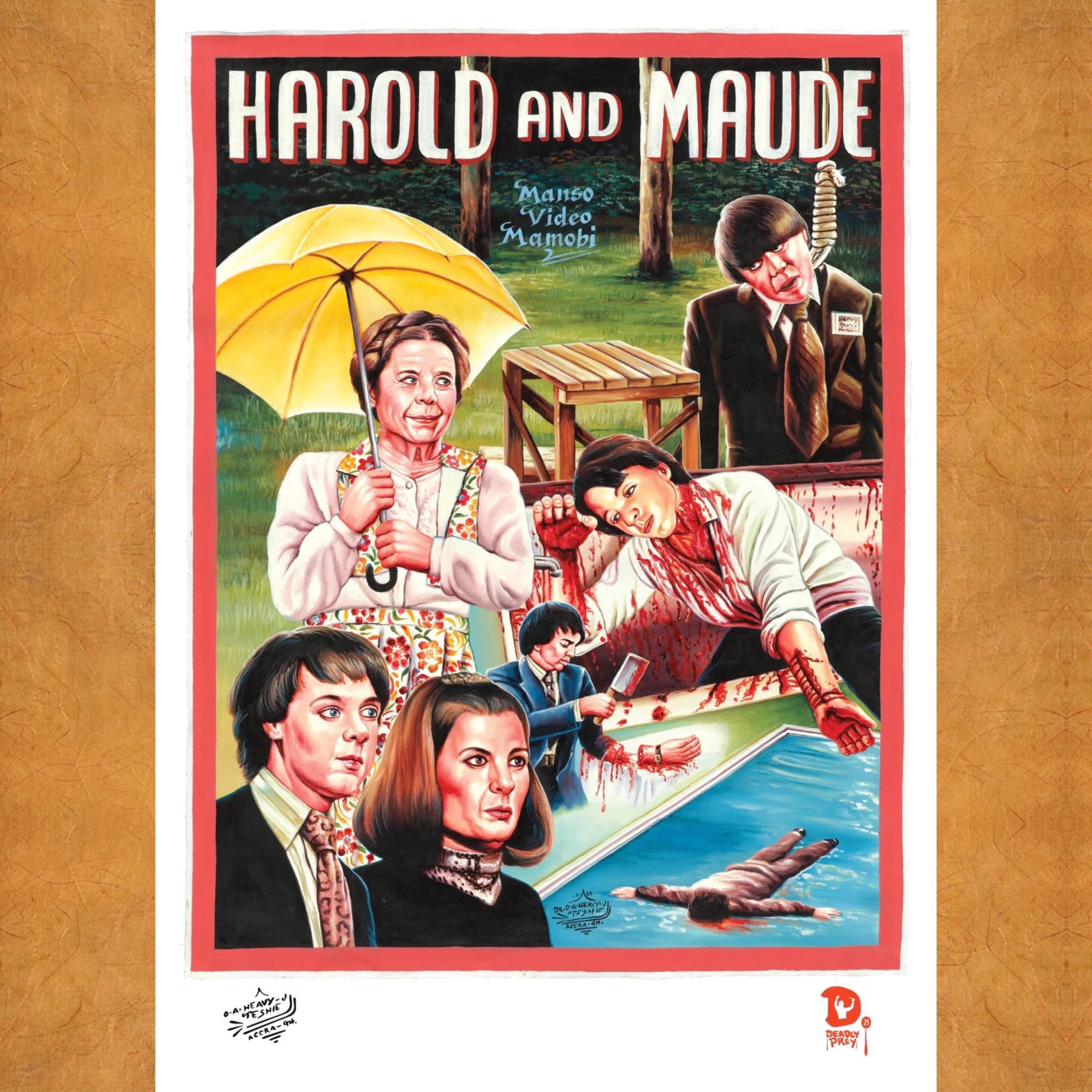 Harold and Maude / Heavy J / High quality, digital print on FSC certified 100 lb card stock with 100% bio-degradable ink / 14 x 20 inches / $25