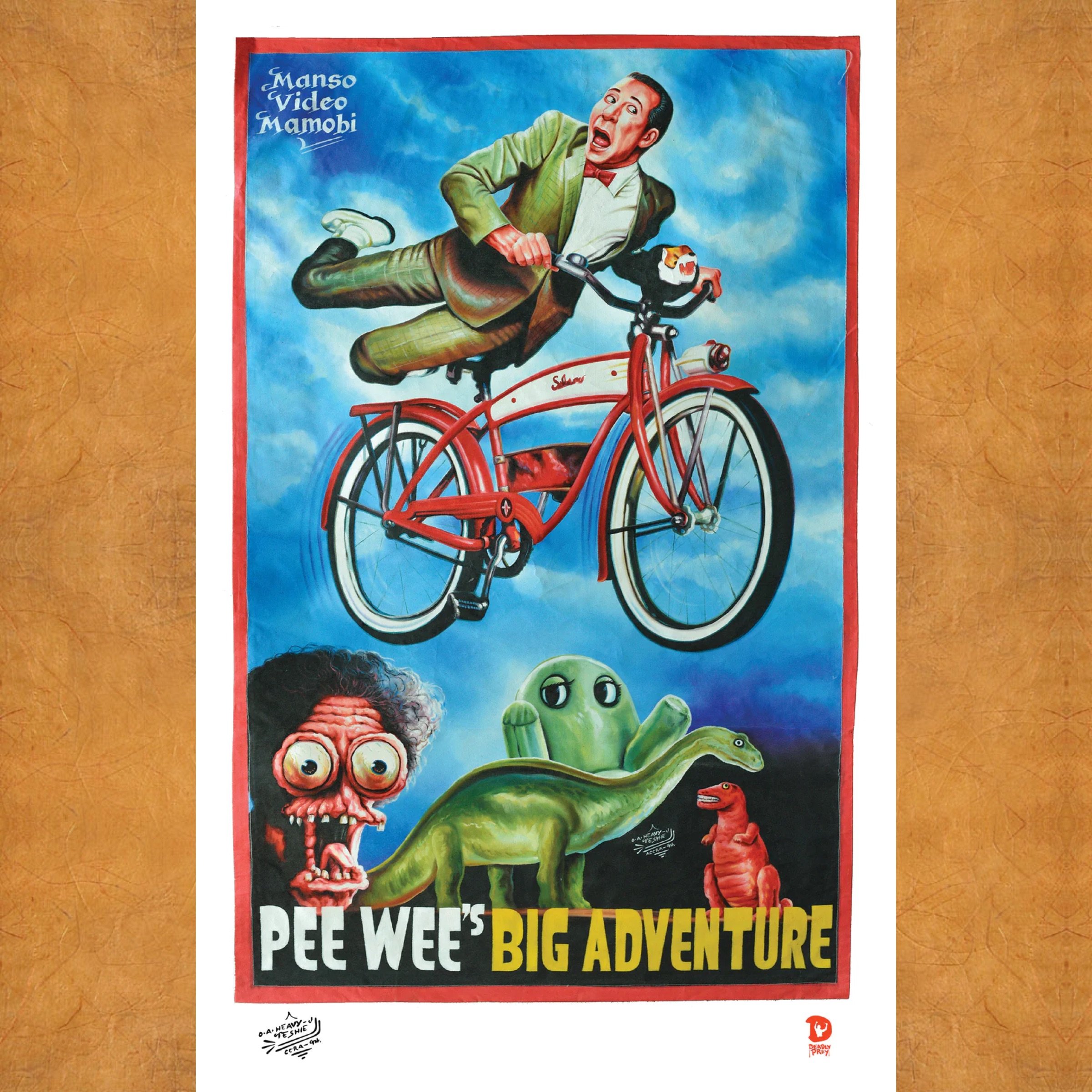 Pee Wee's Big Adventure / Heavy J / High quality, digital print on FSC certified 100 lb card stock with 100% bio-degradable ink  / 14 x 22 inches / $25 