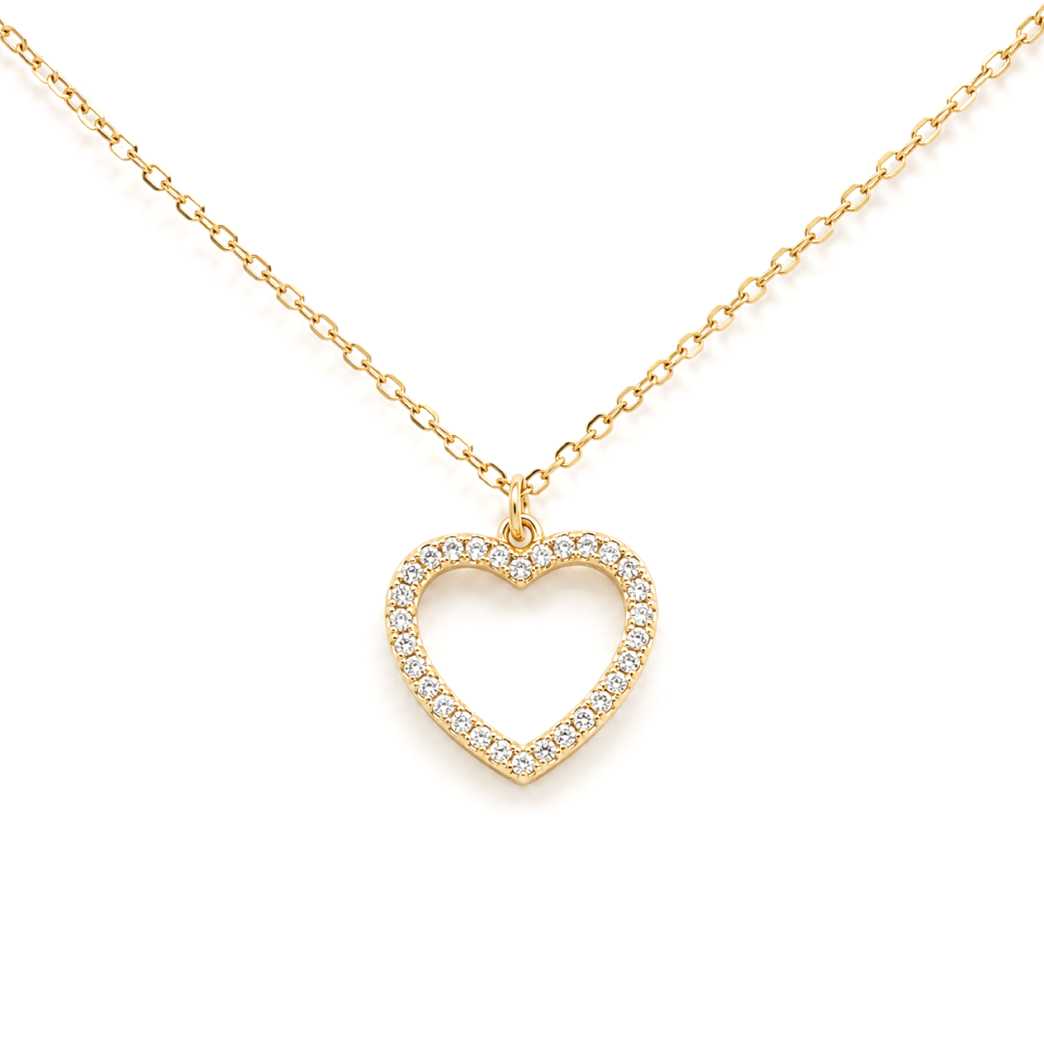 Heart Outline Necklace- Wholesale