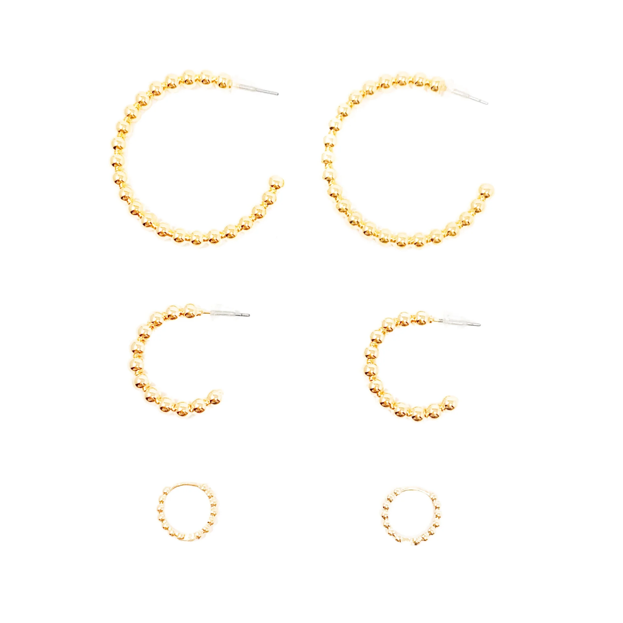 Gold Ball Hoops- Wholesale