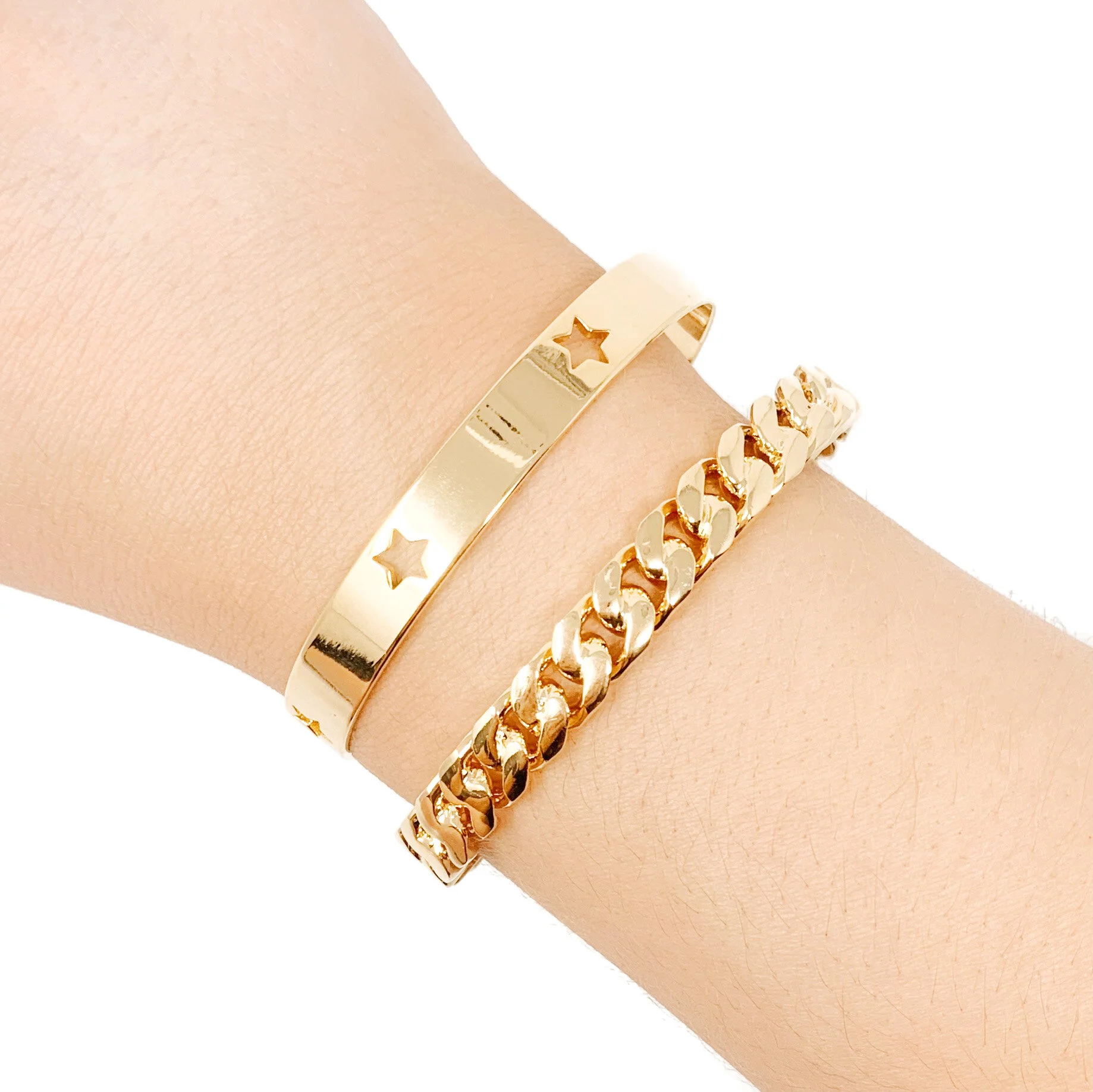 chain bracelet star cutout bracelet.JPG
