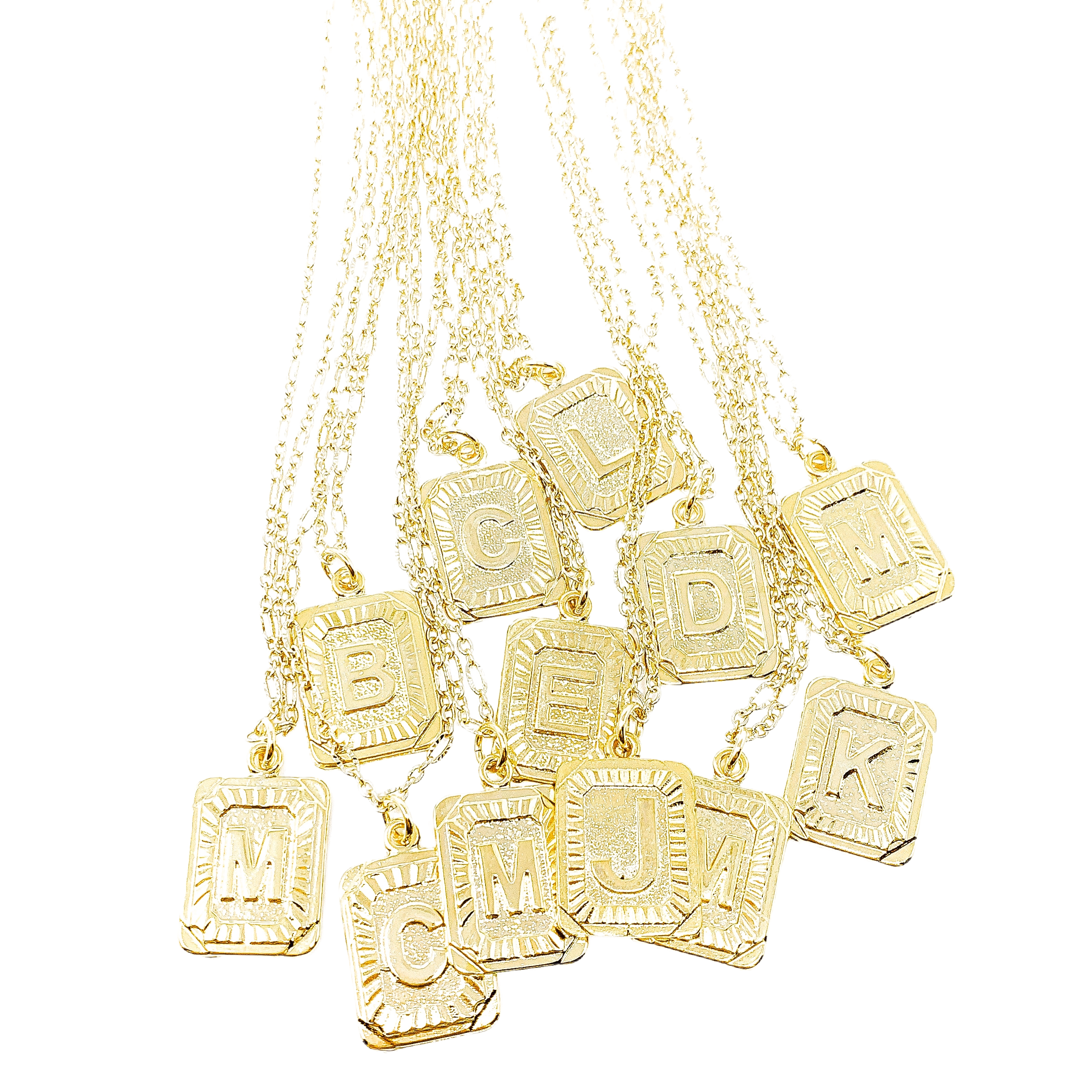 Initial Plate Necklace- Wholesale