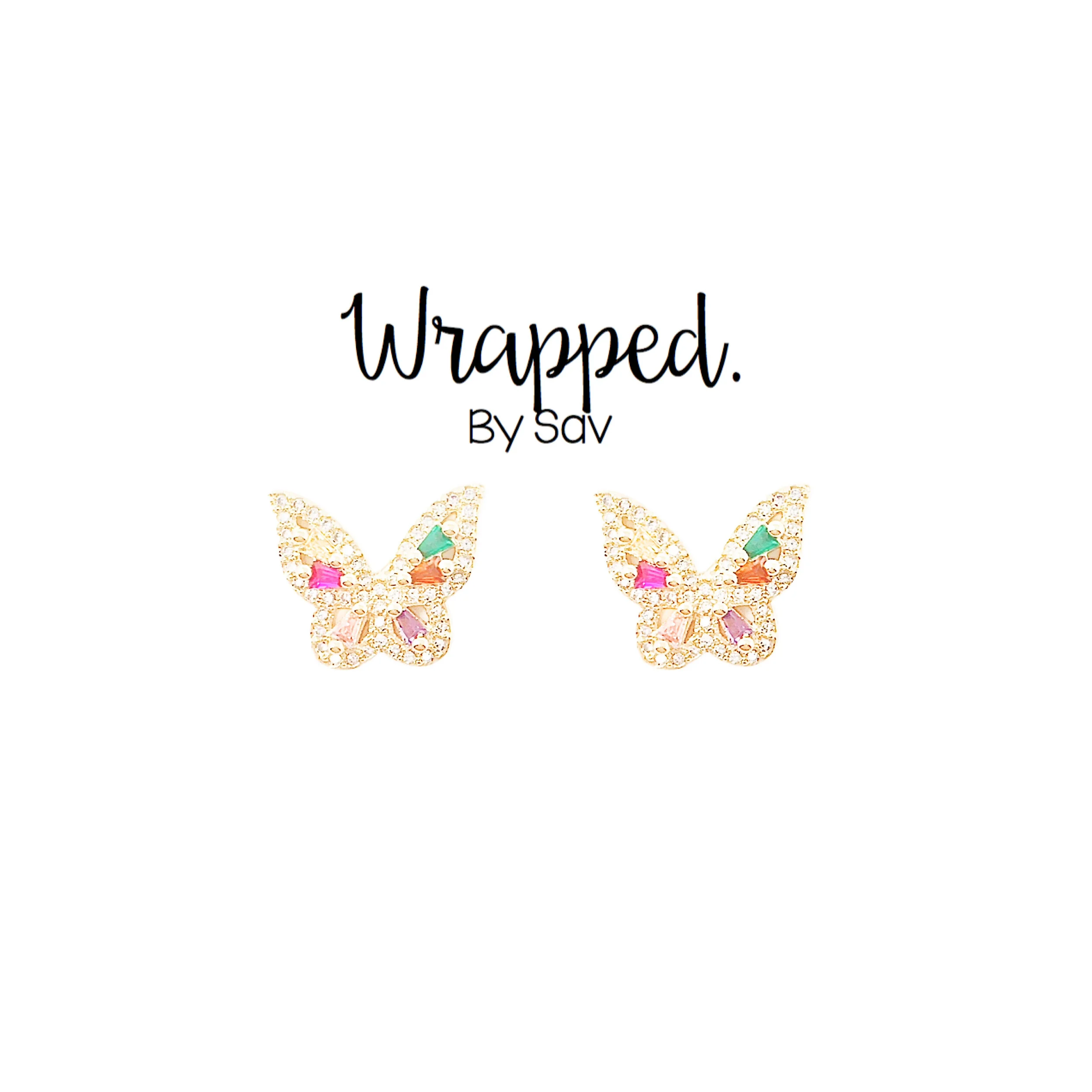 Rainbow Crystal Butterfly Studs.JPG