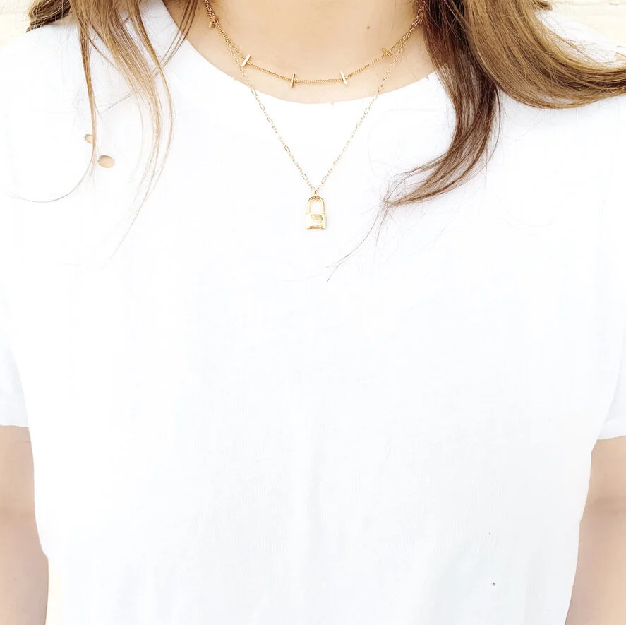 gold bar choker padlock necklace.jpeg