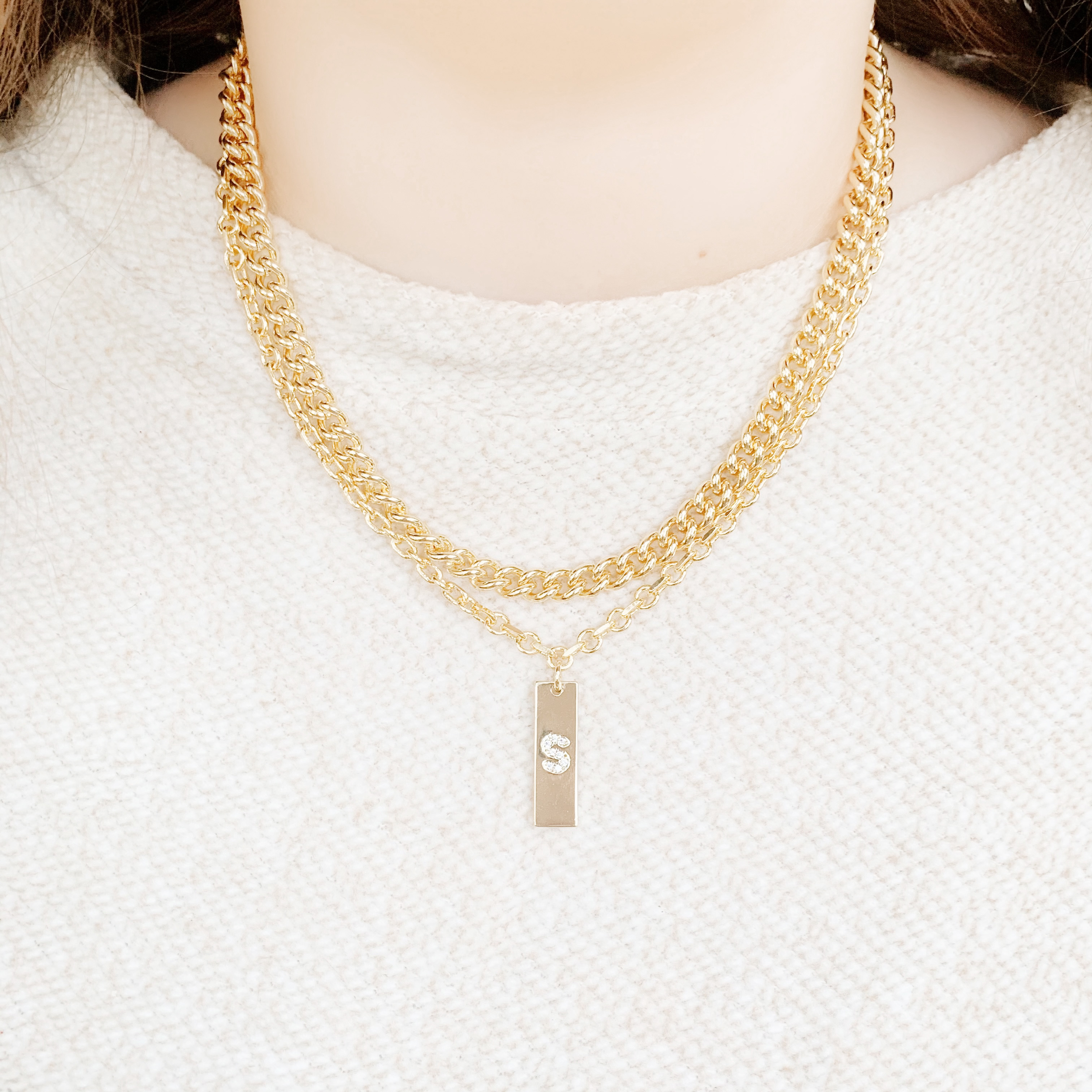 rectangle letter necklalce + gold filled curb.PNG