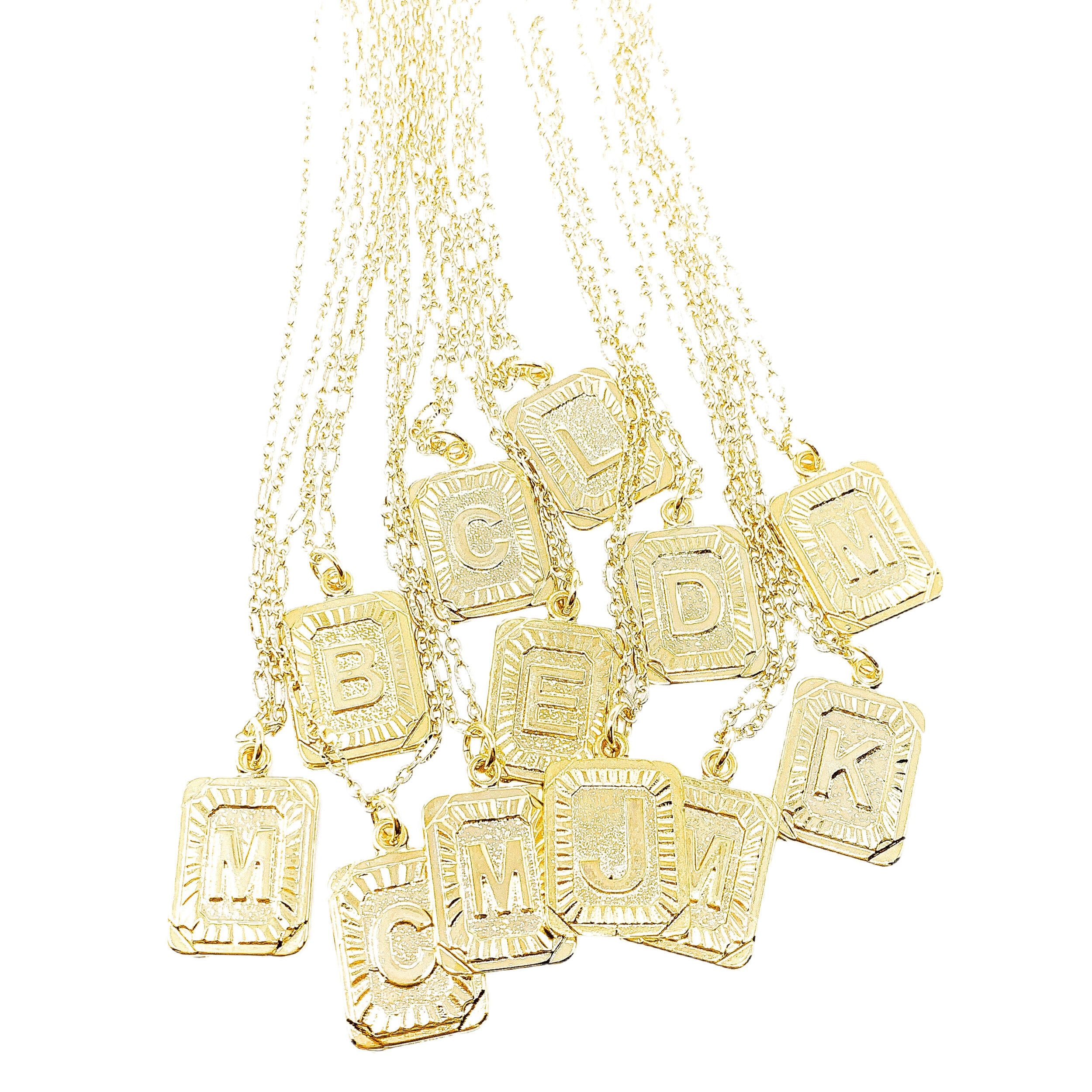 Initial Plate Necklace PRE PACK