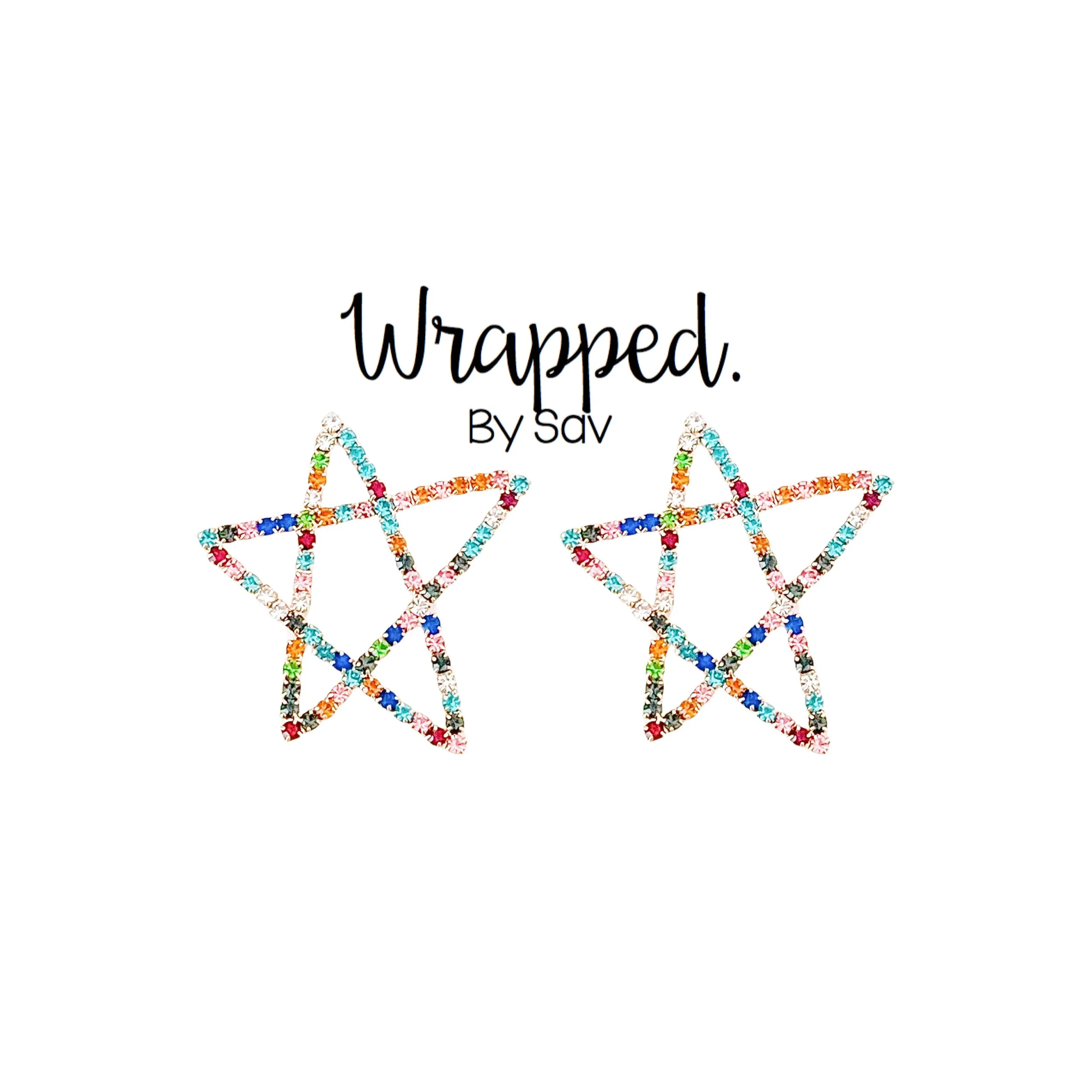 LG Multi Color Star Studs.JPG