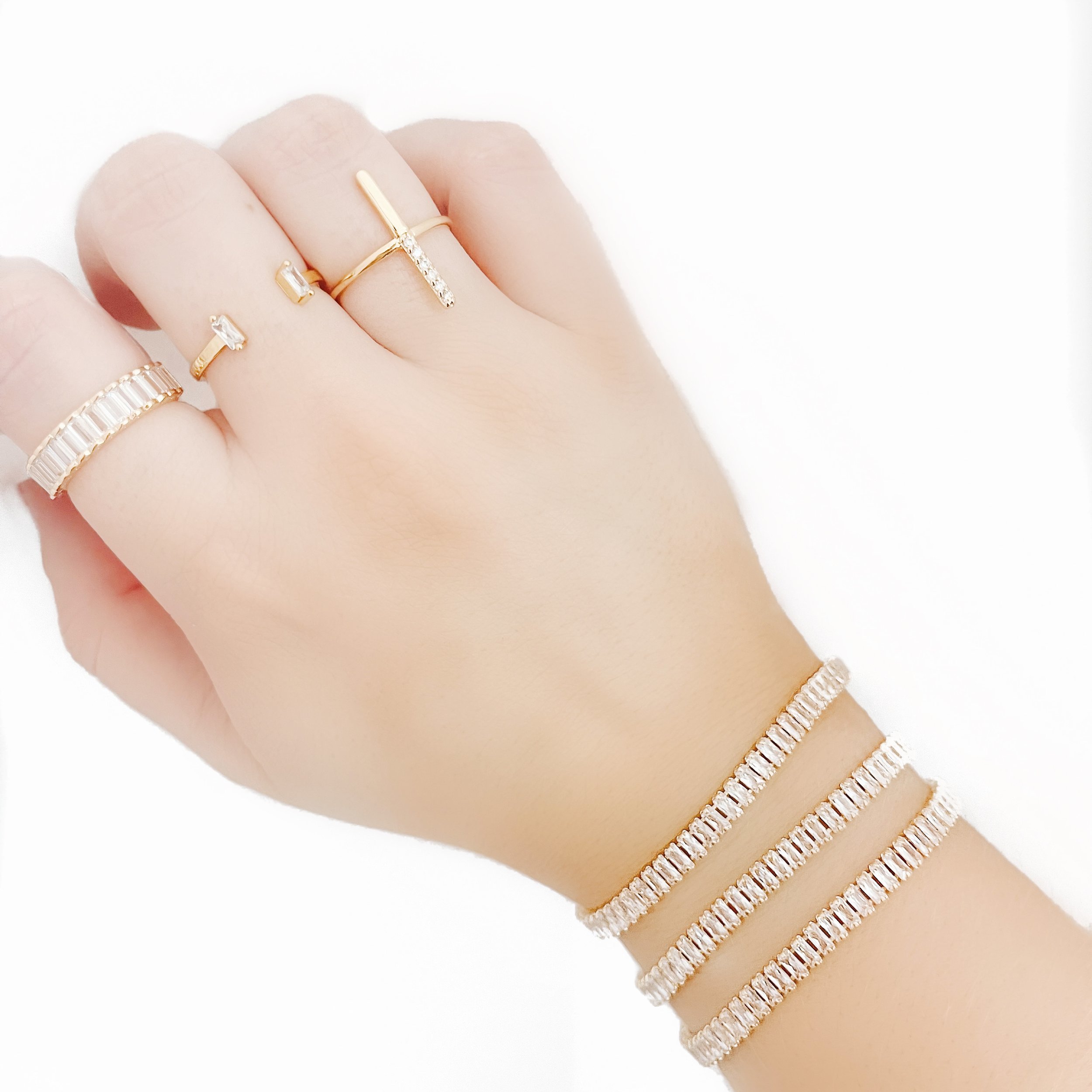 baguette ring crystal ring bar ring crystal braceelts.JPG
