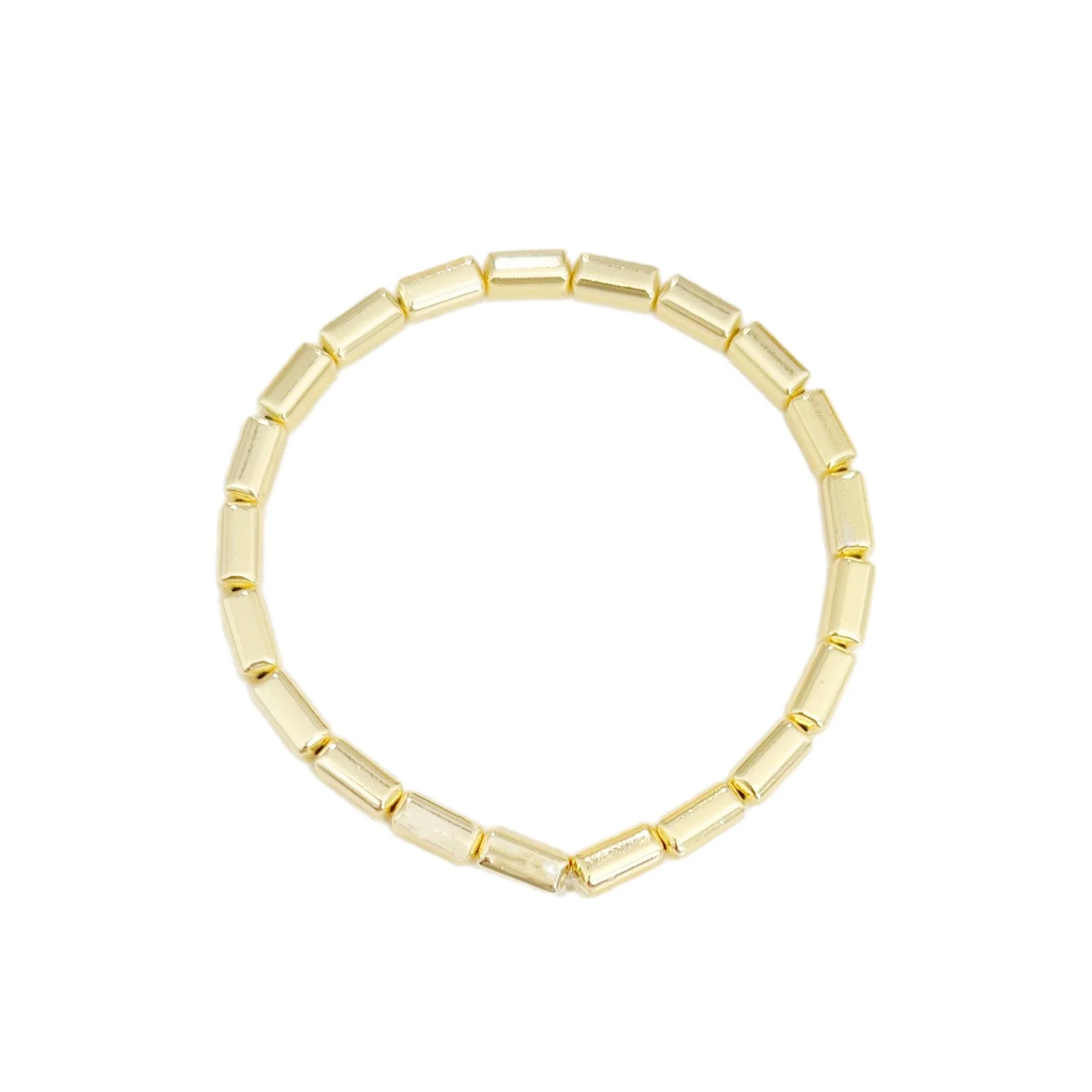 Gold Bar Beaded Bracelet