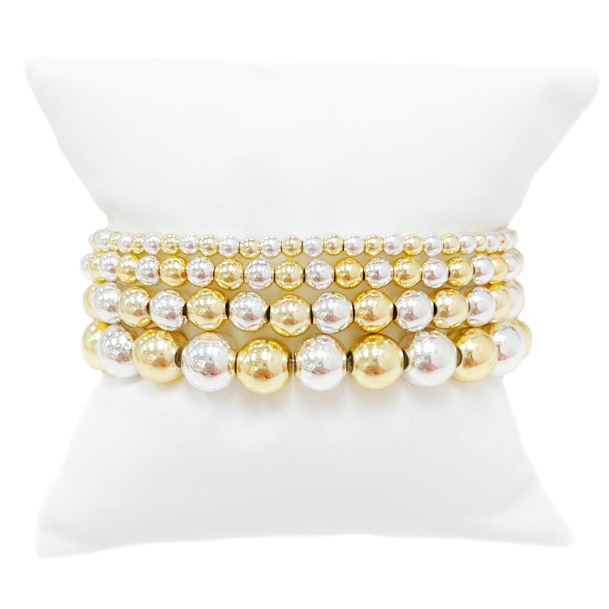 Mixed Metal Beaded Bracelets