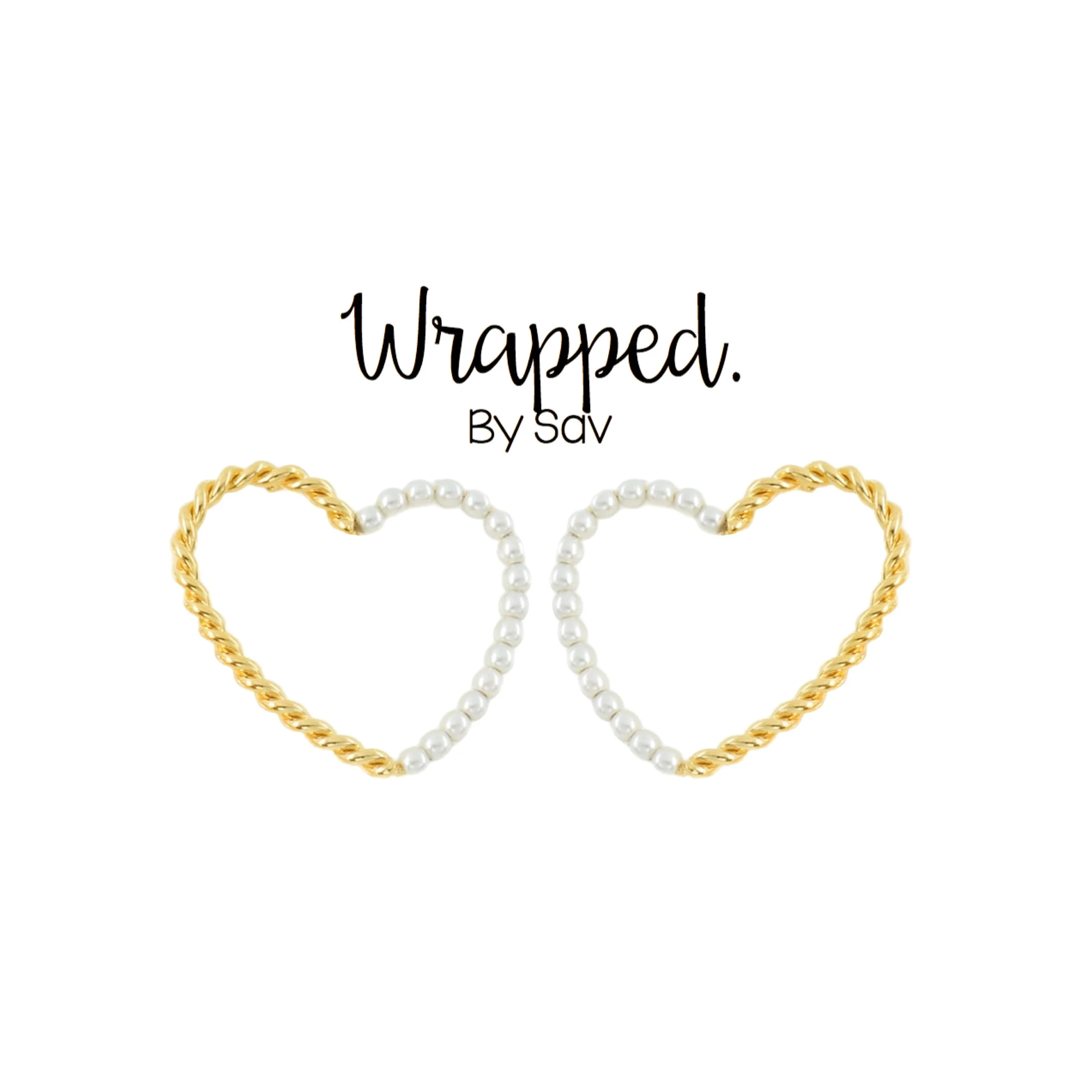 Twist + Pearl Heart Studs - $17.JPG
