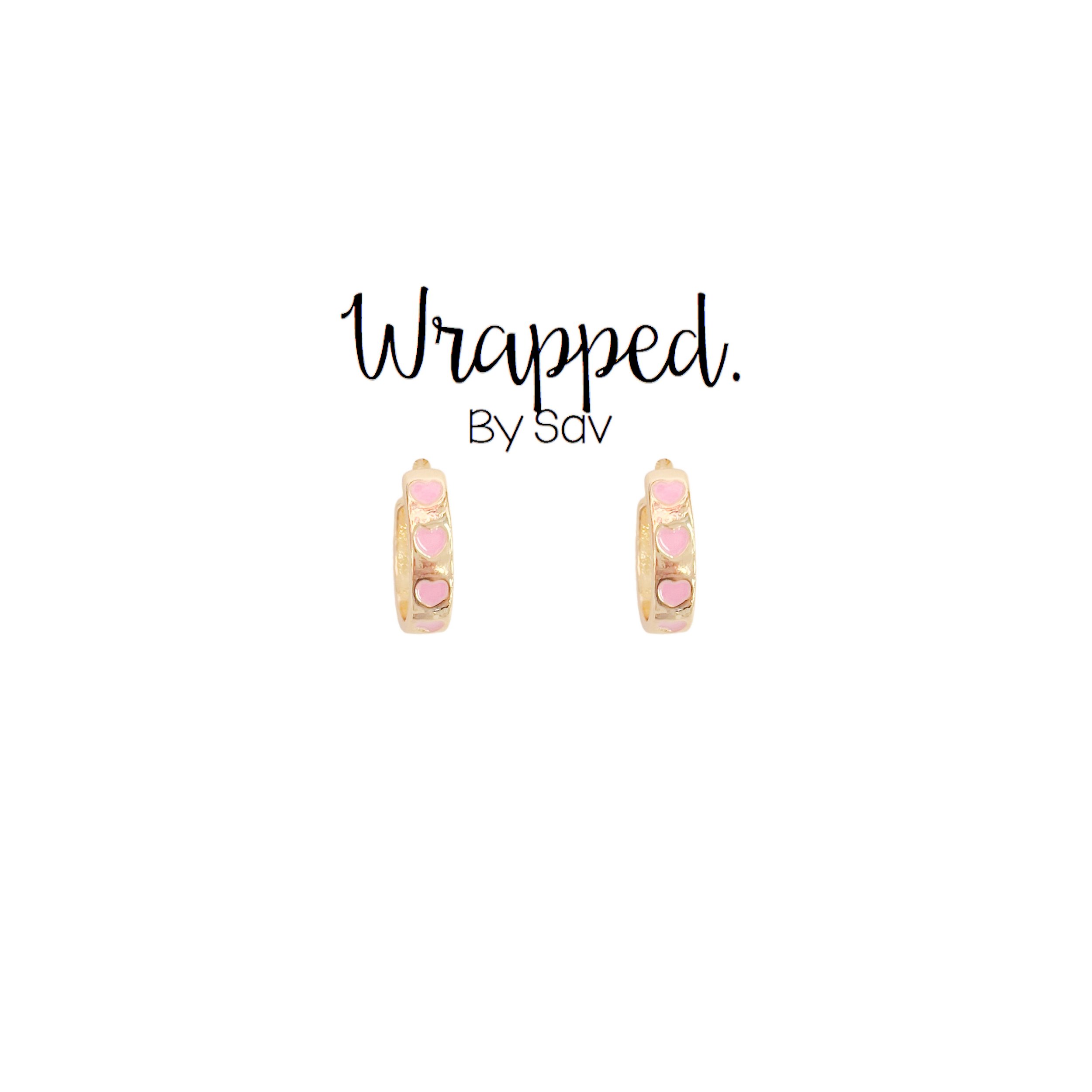 Pink Heart Hoops- Wholesale