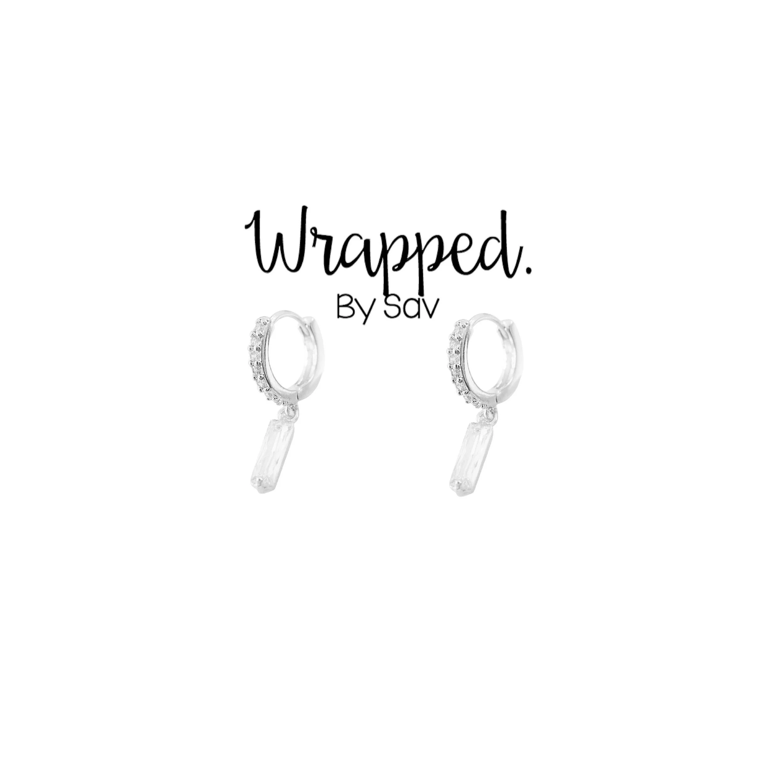 baguette dangle huggies silver.JPG