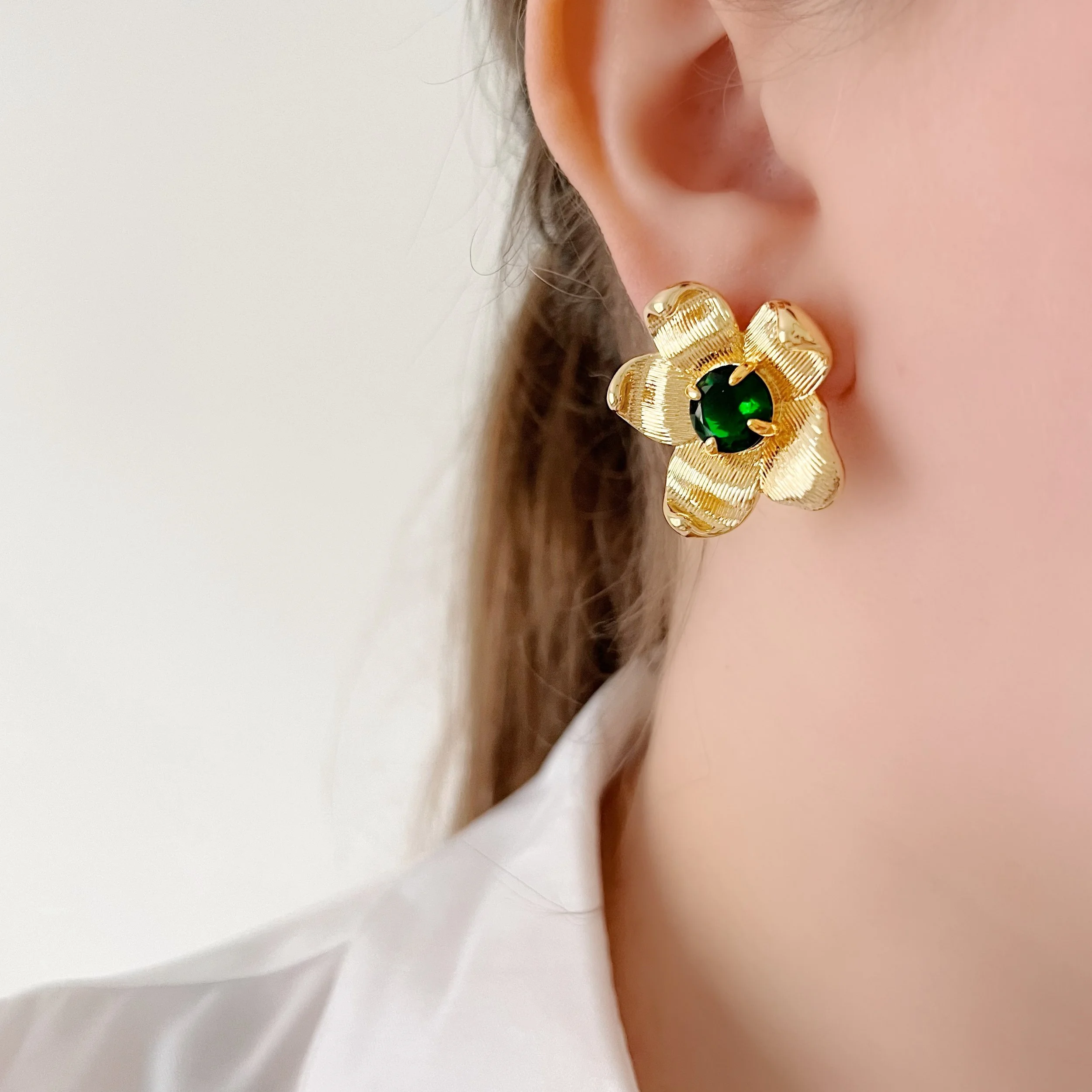 floral studs green on.JPG