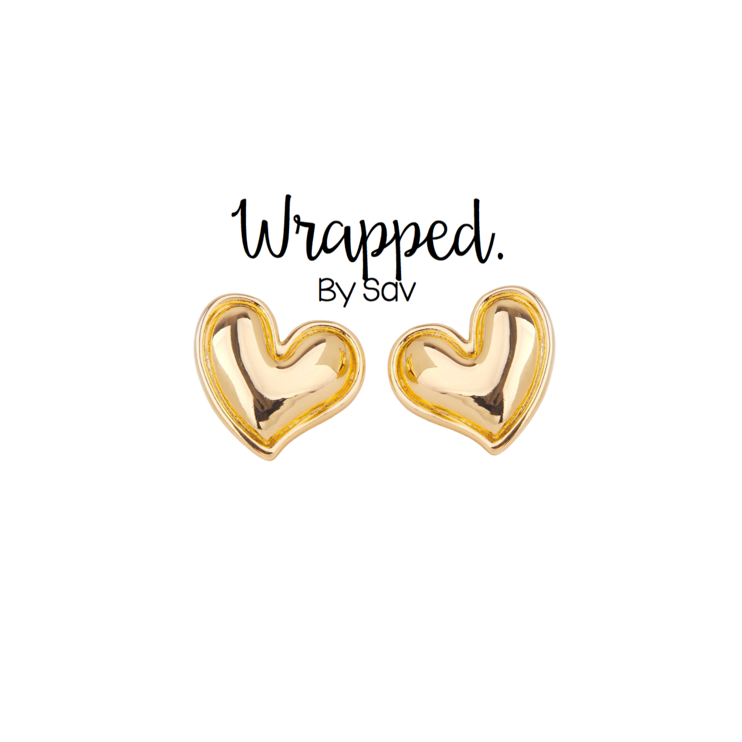 Golden Heart Studs- Wholesale