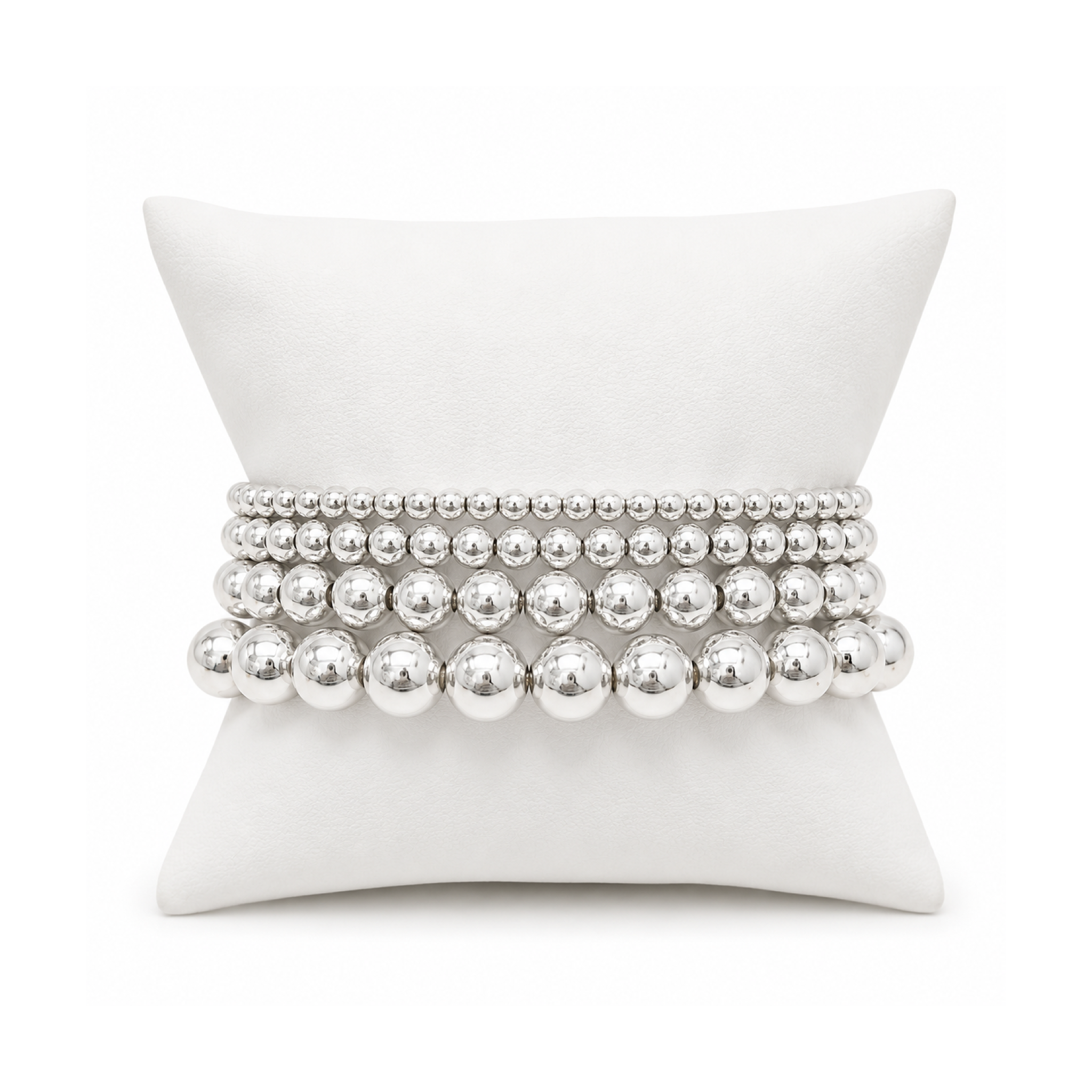 Silver Beaded Bracelets- Wholesale