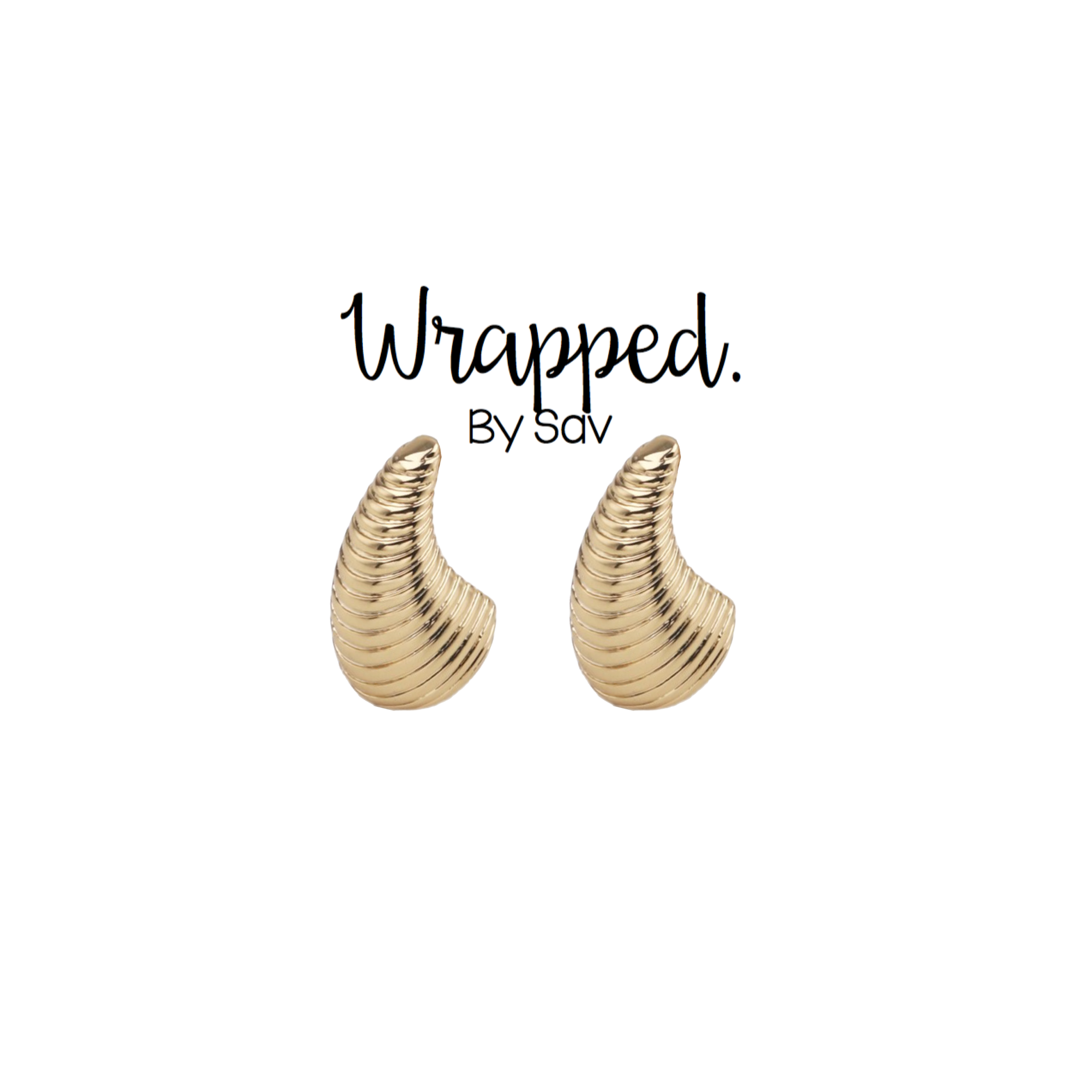 Ribbed Drop Earrings